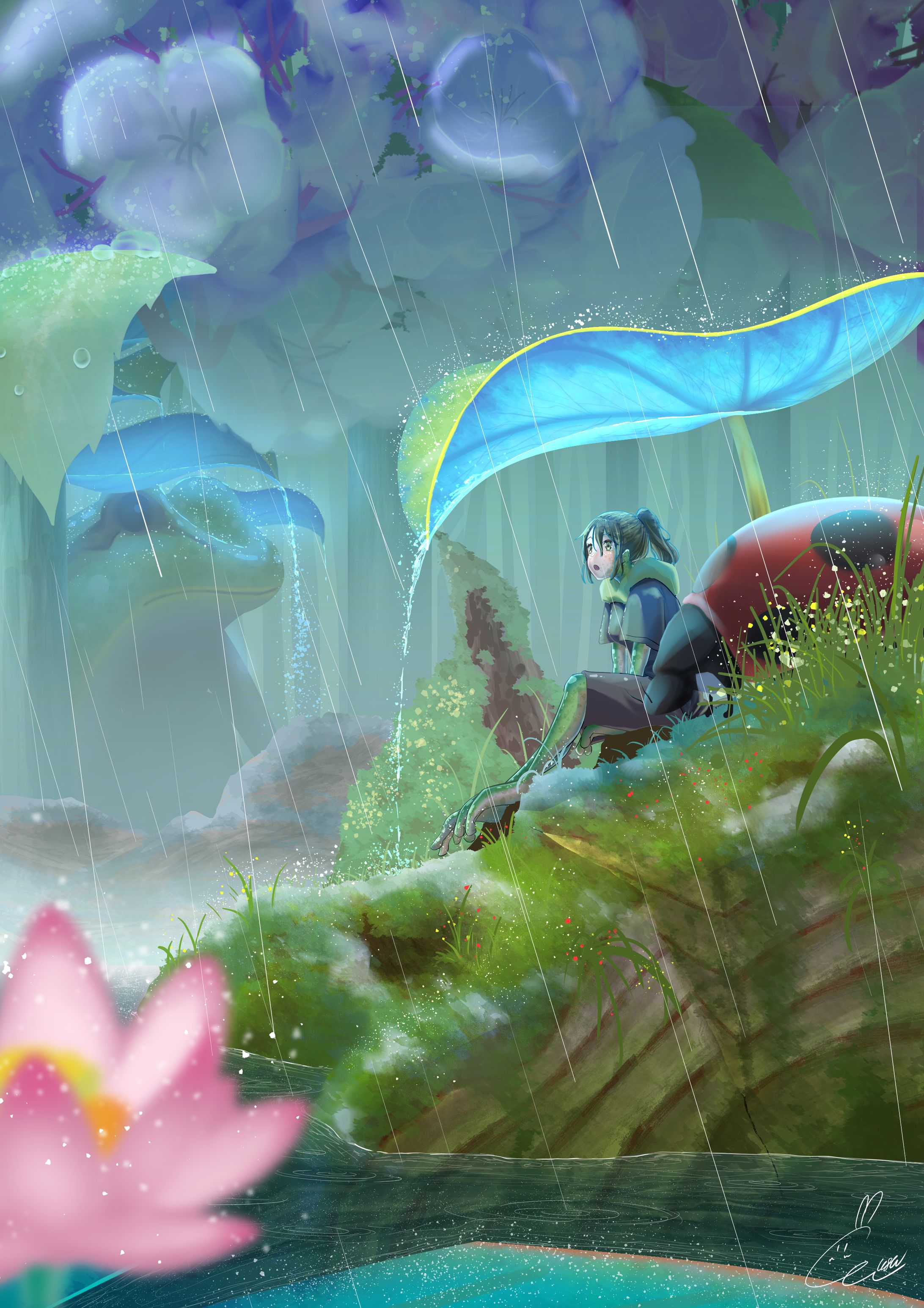 背景イラスト 梅雨-1