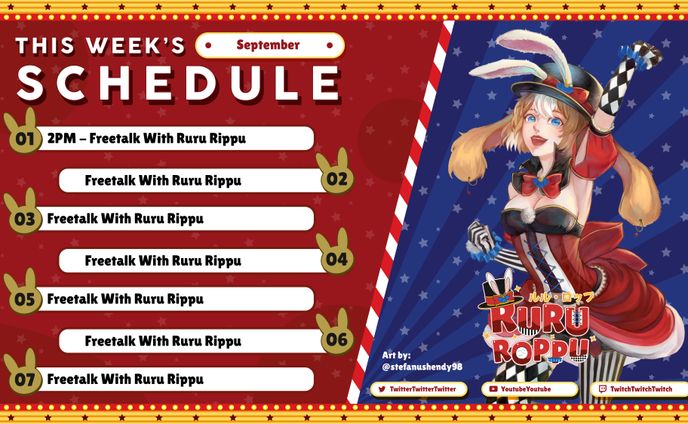 Ruru Roppu Stream Schedule