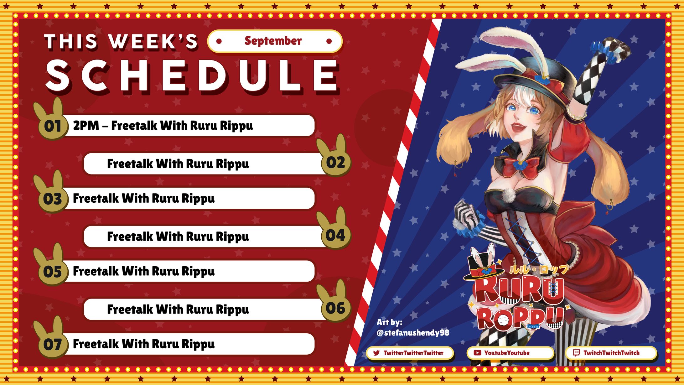 Ruru Roppu Stream Schedule-1