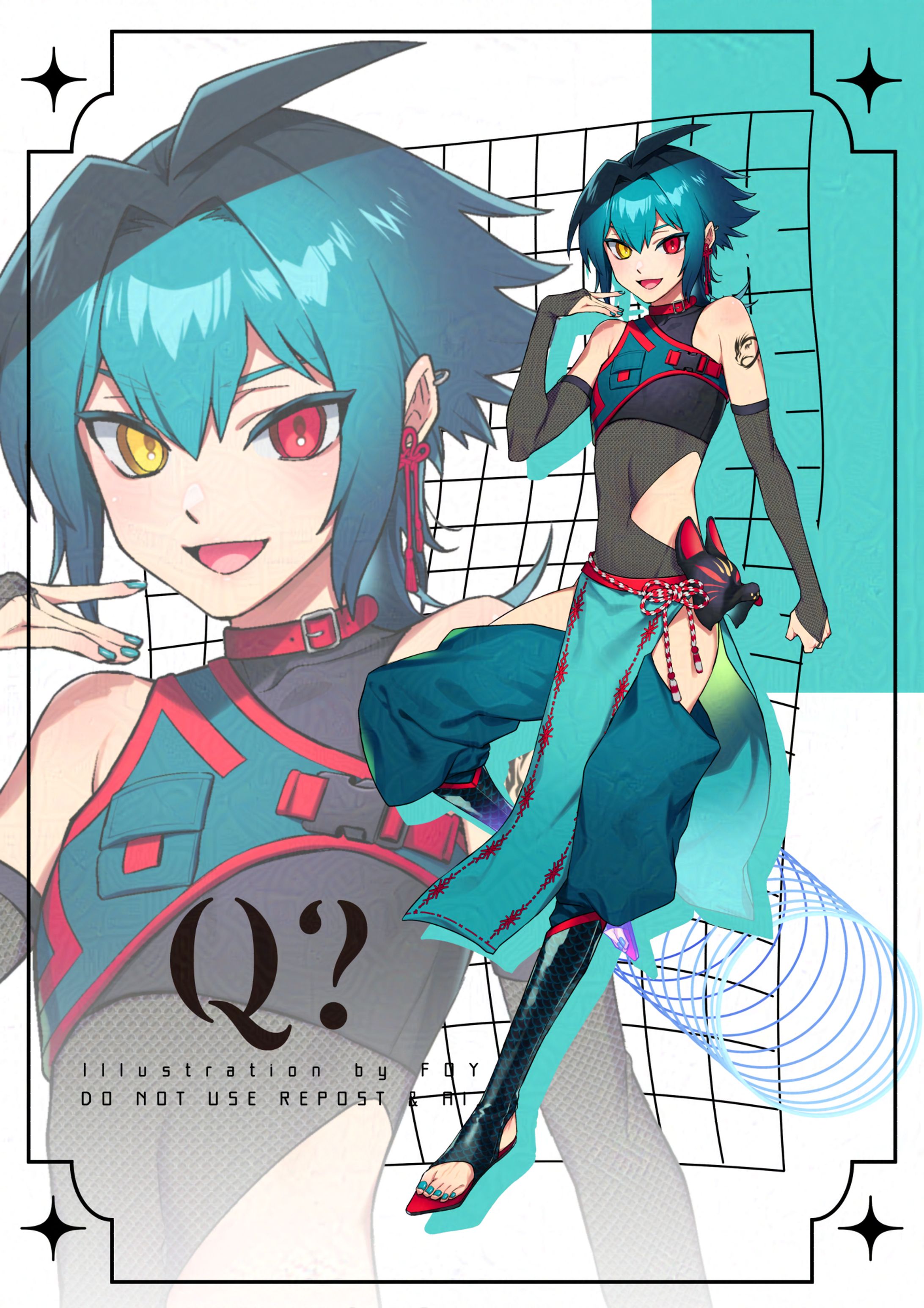 MaMaプロダクション所属Vライバー 翡彗狐 立ち絵-1