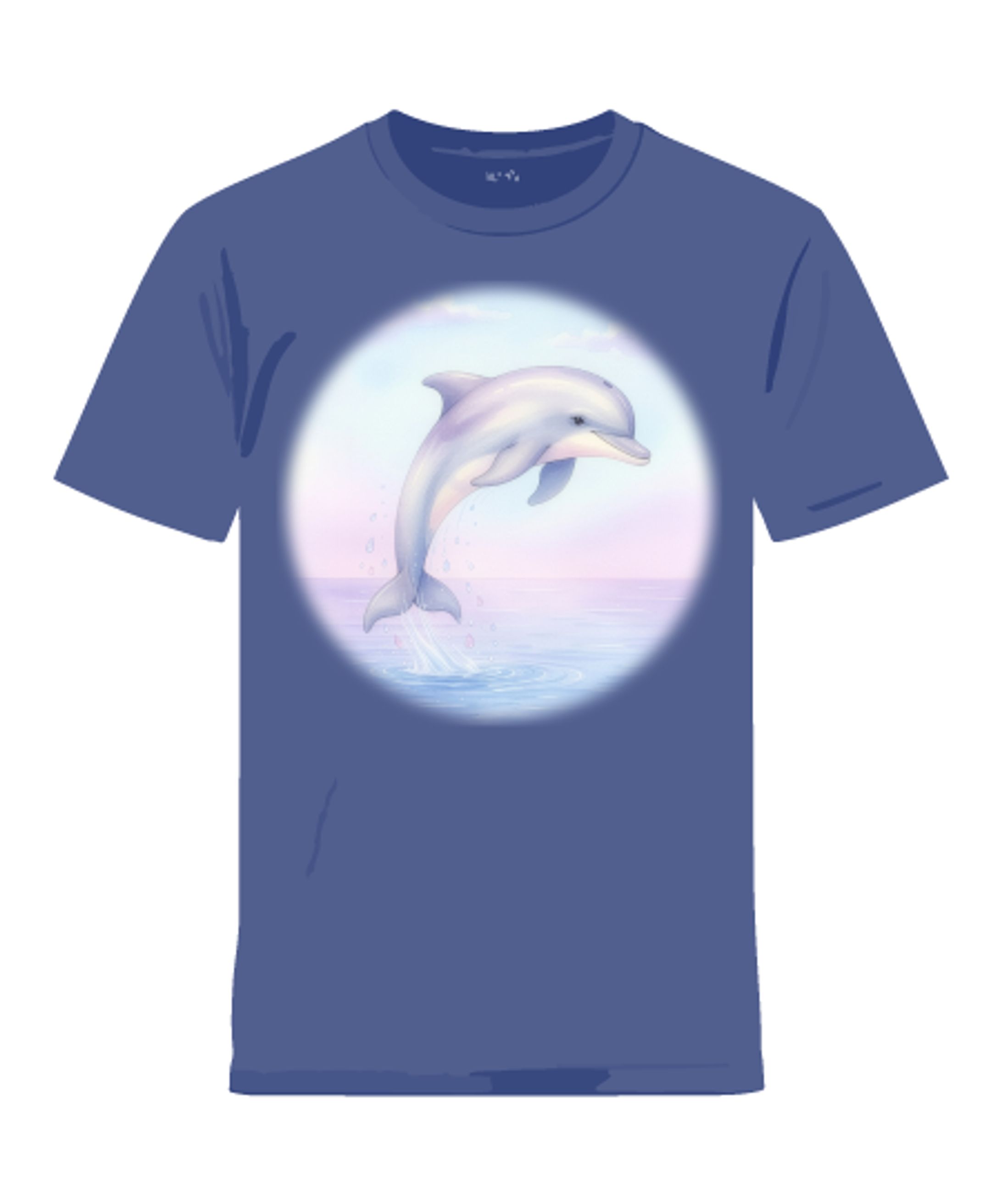 躍動するイルカのイラスト・爽やかなパステルカラーの夏デザイン-1