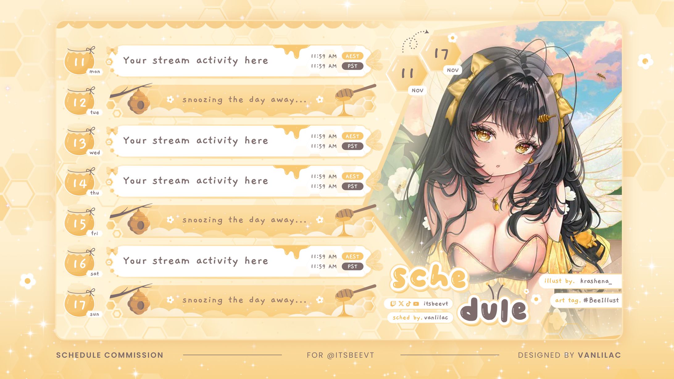 Bee's Stream Schedule-1