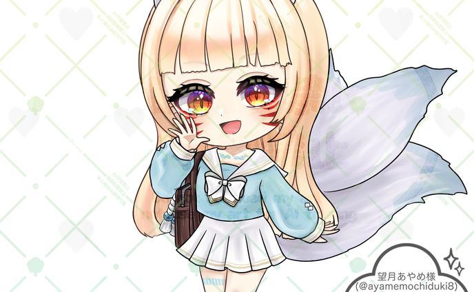 【ご依頼】望月あやめ様制服ミニキャライラスト
