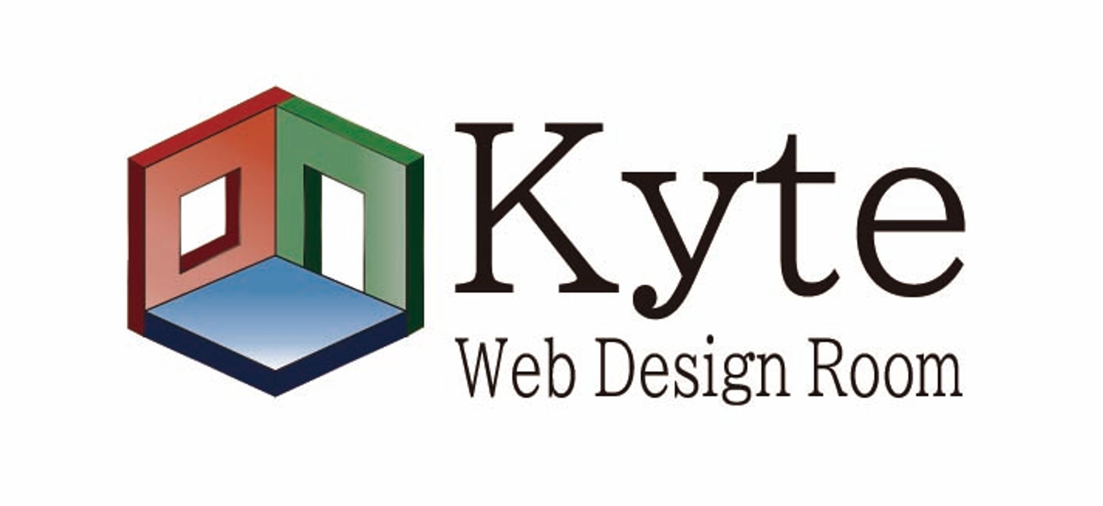 「Kyte Web Design Room」のロゴマークとモックアップ-1