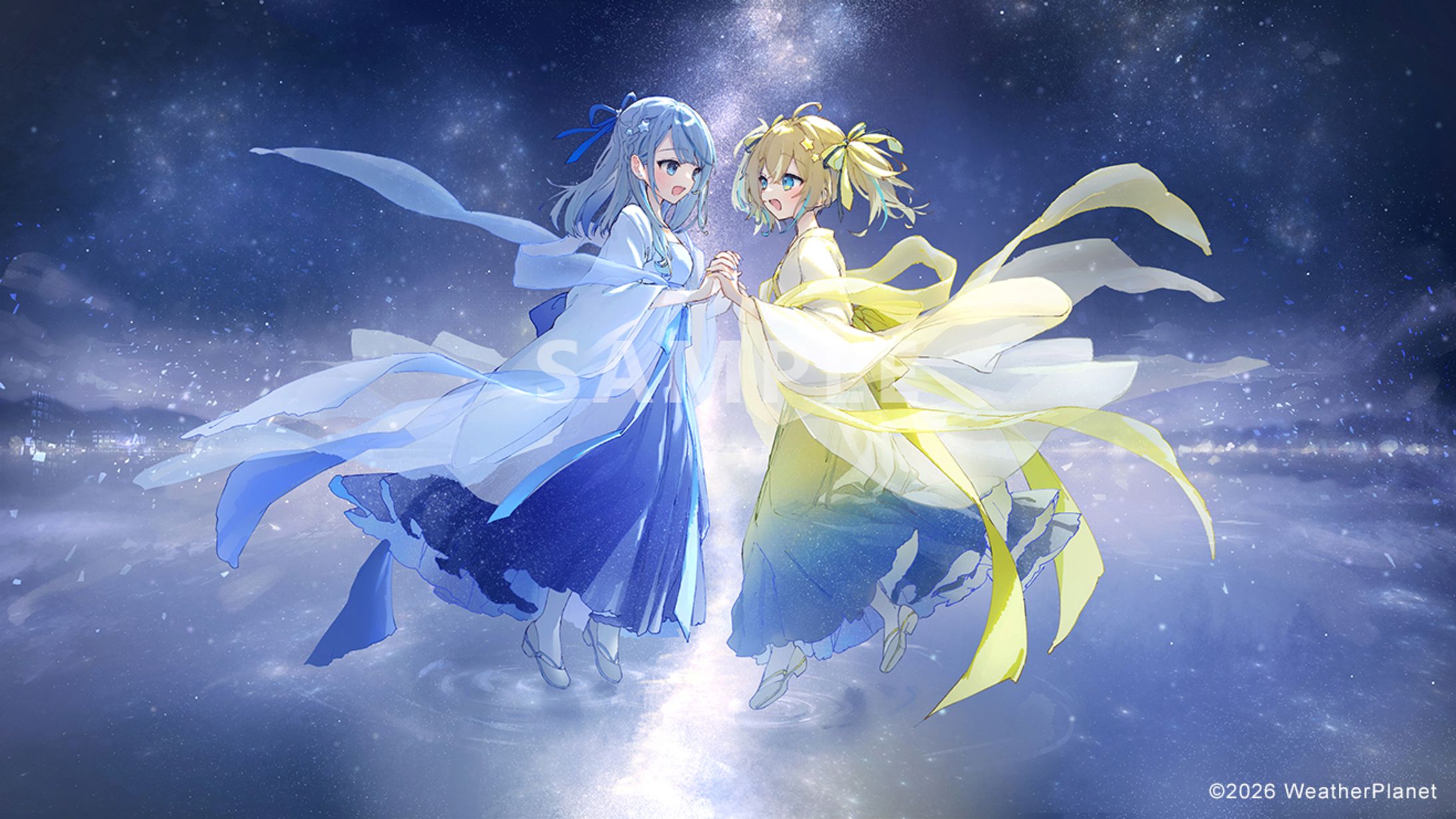 WeatherPlanet 雨海ルカ様 & 天晴ひなた様 MVイラスト-1