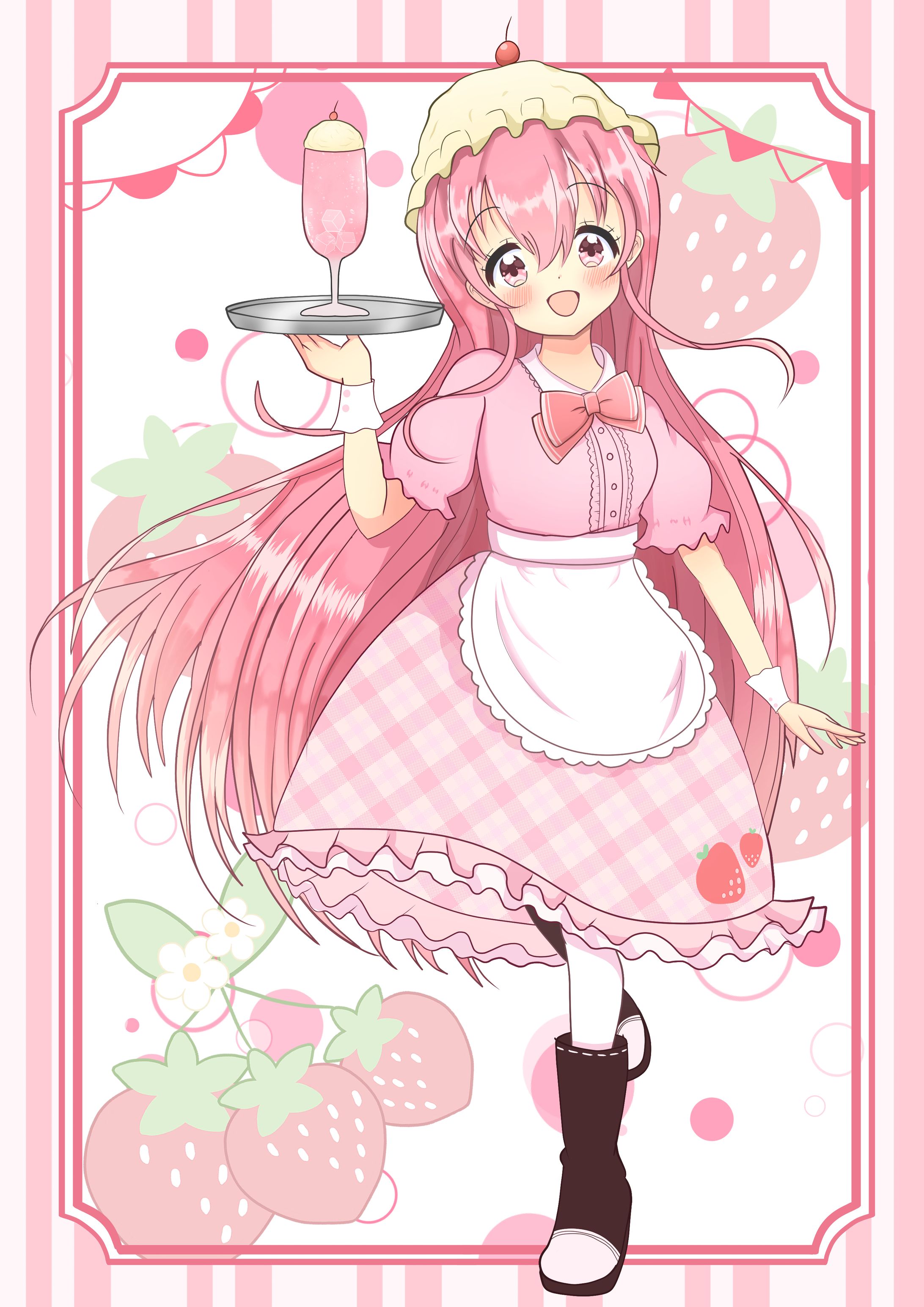 いちごクリームソーダちゃん_頭身高いver.-1