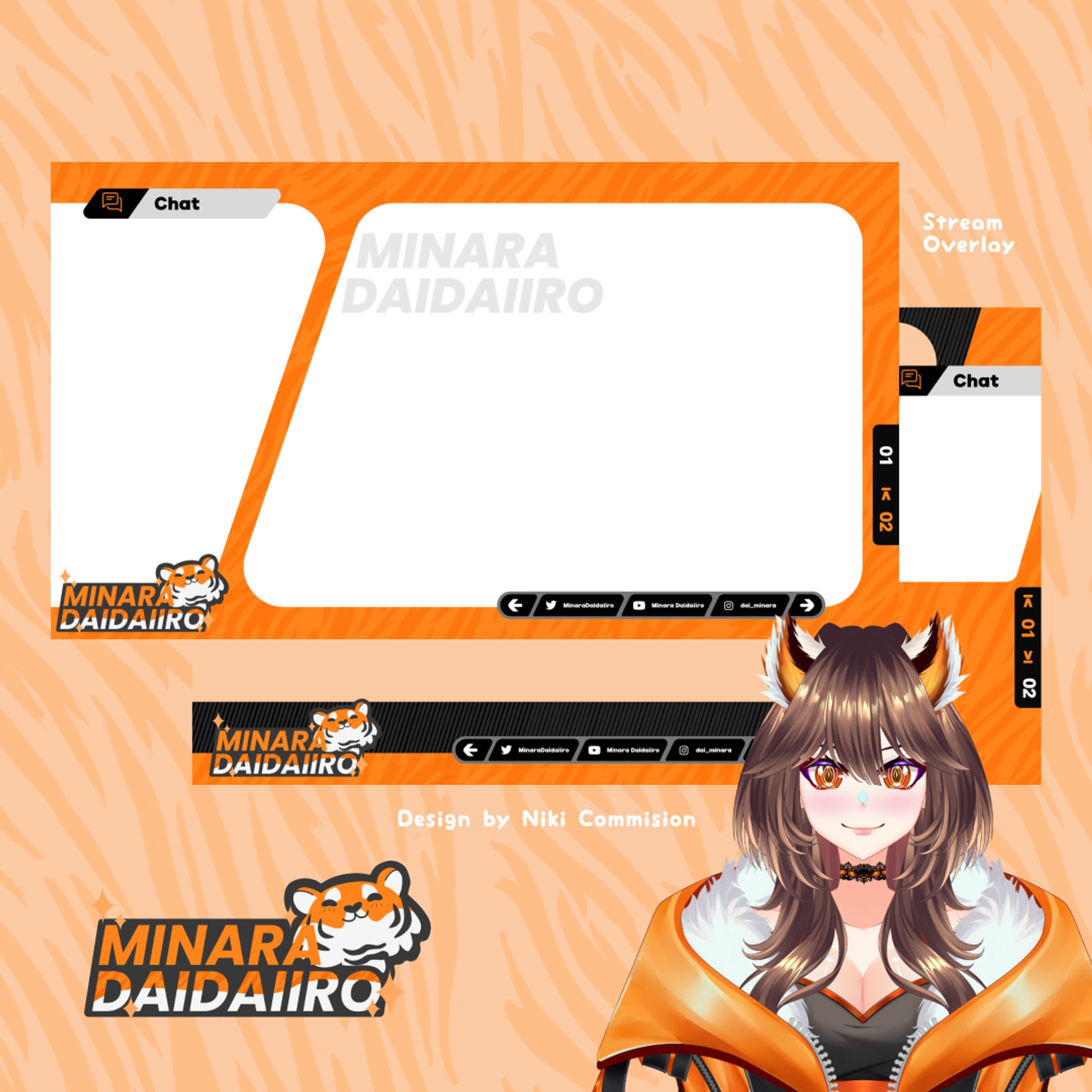 Overlay Gameplay and Just Chatting Minara Daidairo-1