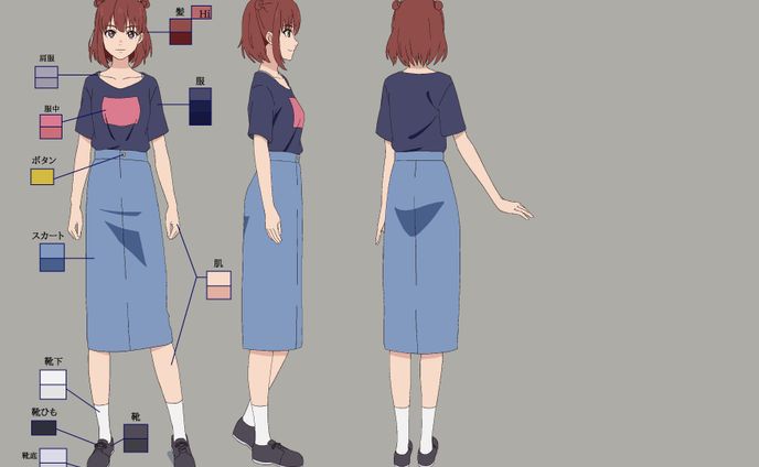 卒業制作リアル友人三面図決定稿