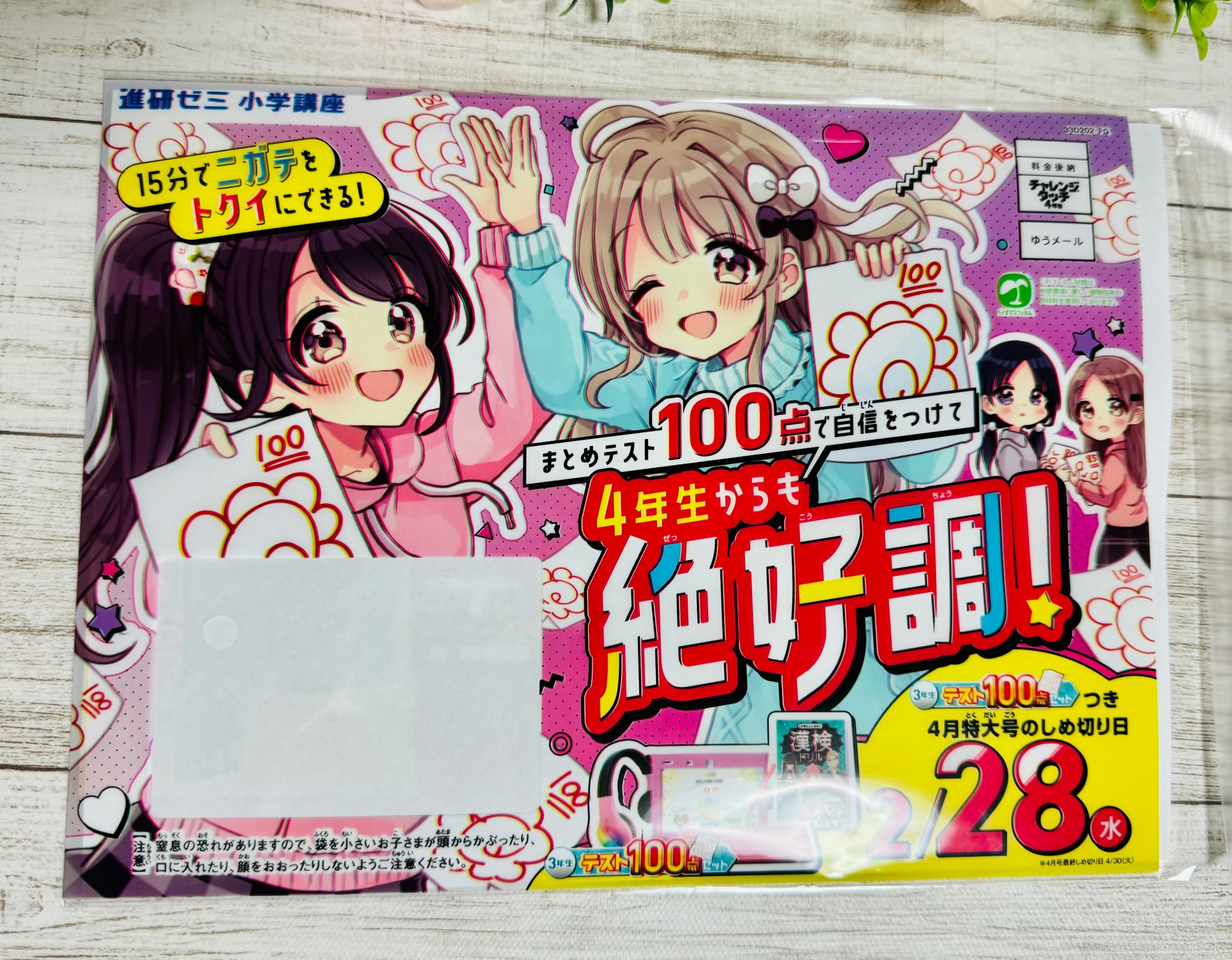 「進研ゼミ小学講座」DM封筒イラスト-1
