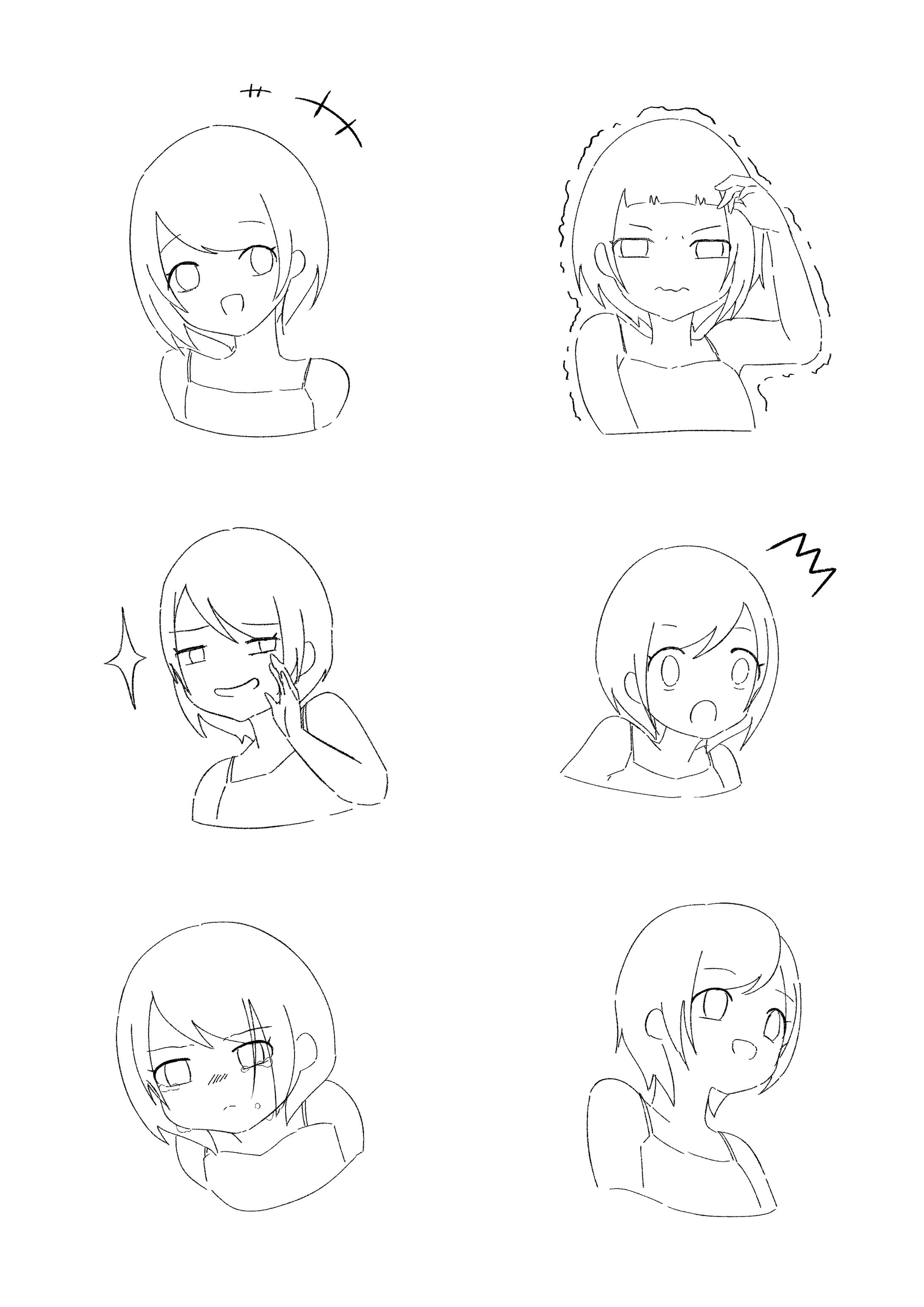 表情豊かな女の子-1