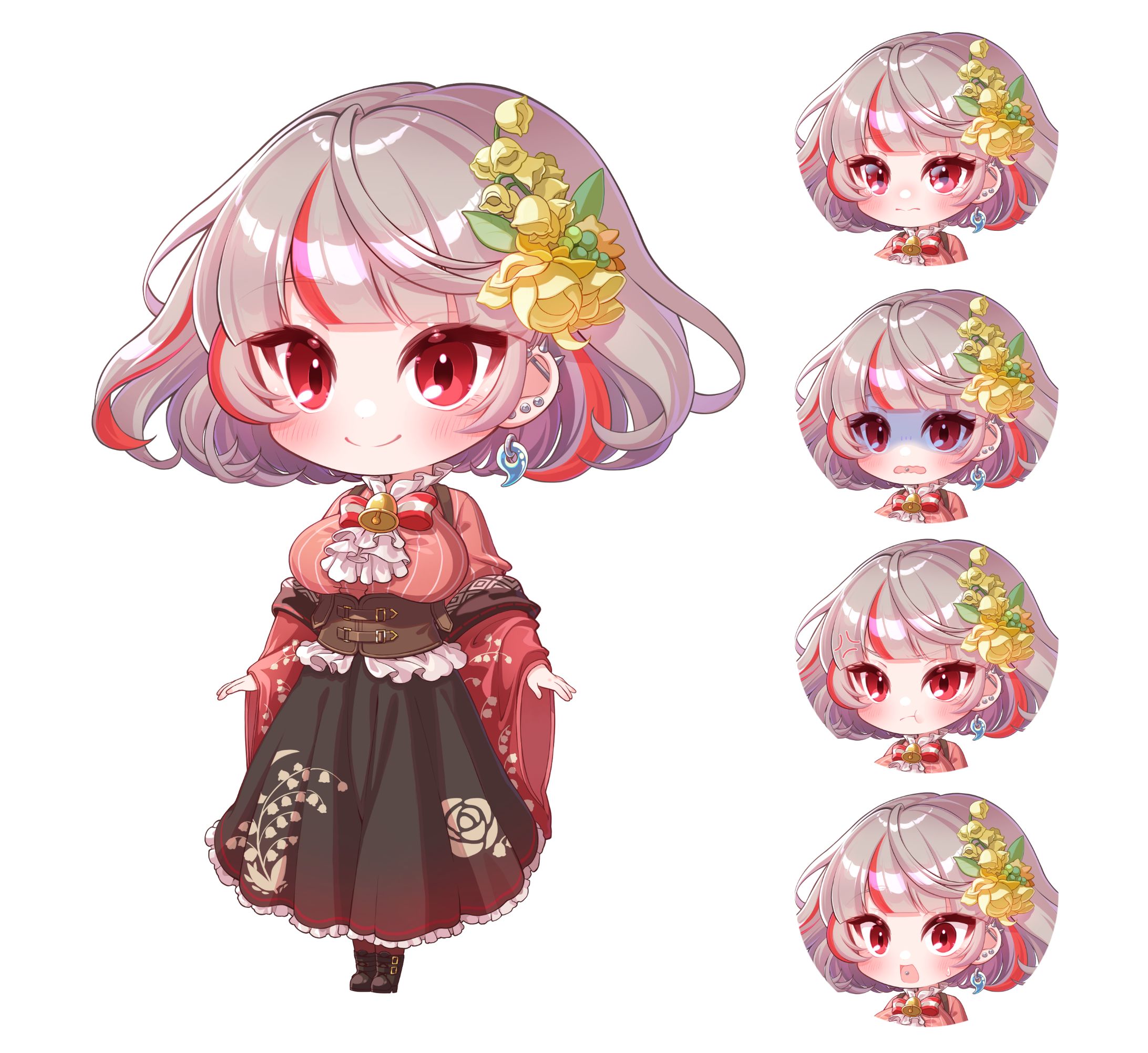 【サムネイル用デフォルメイラスト(差分14点)】錫来 あかり。様-1
