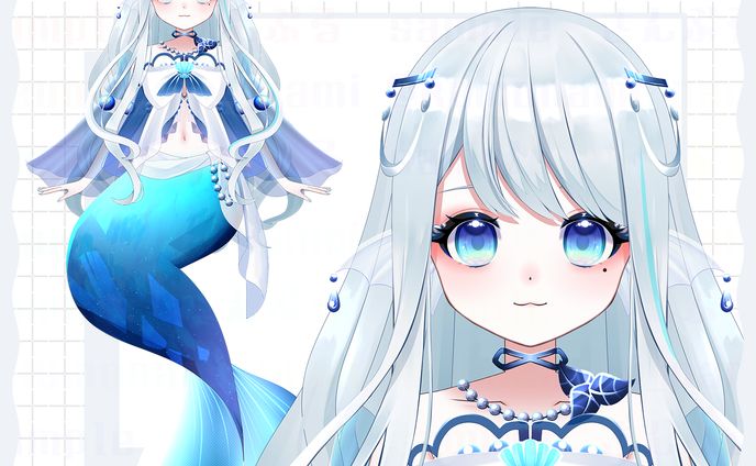 【パーツ分けイラスト】白透みなも様