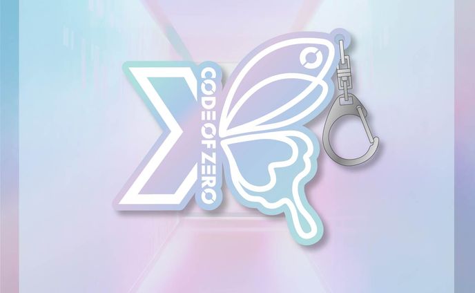 CODE OF ZERO X_butterfly logo aurora keychain