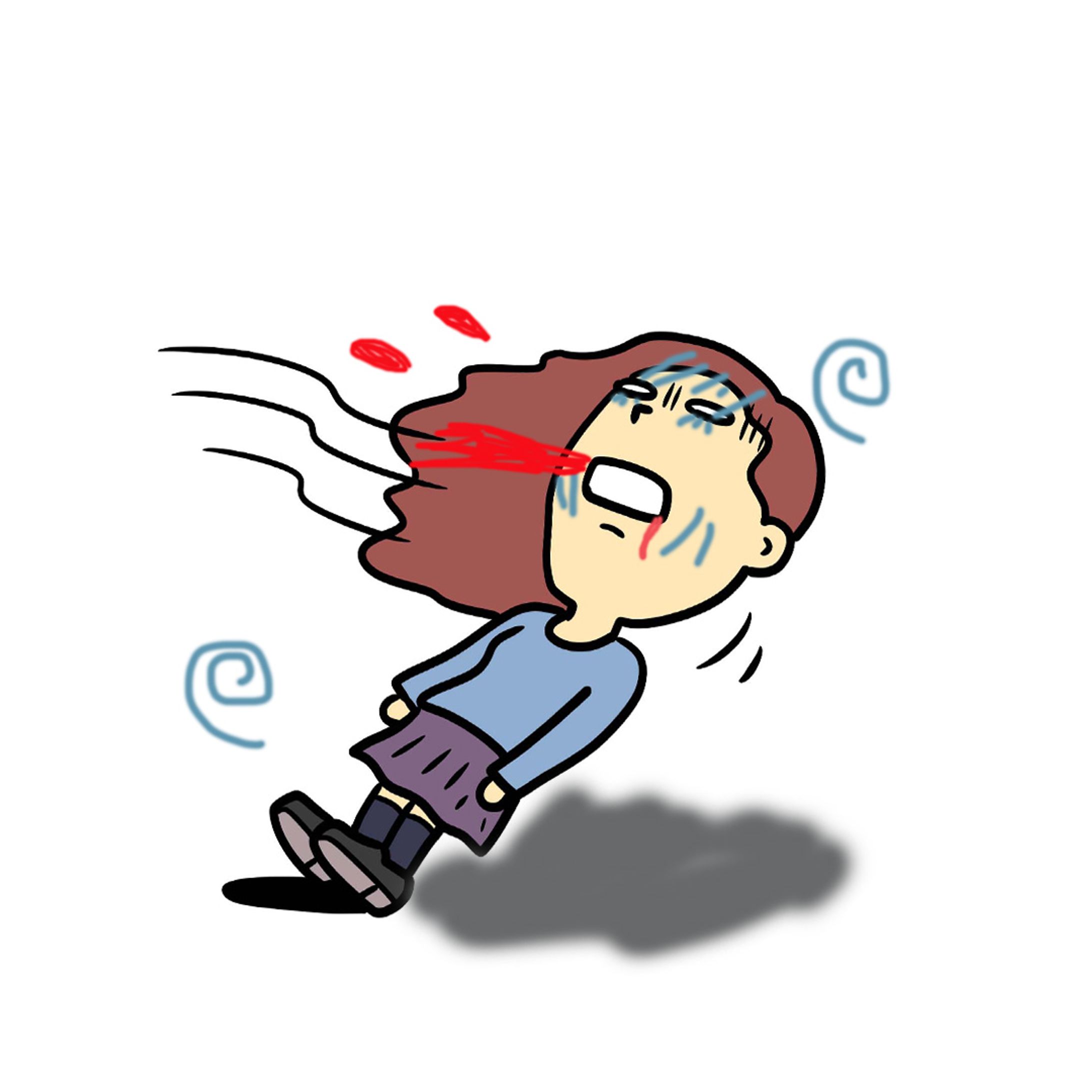 貧血女性のイラスト-1