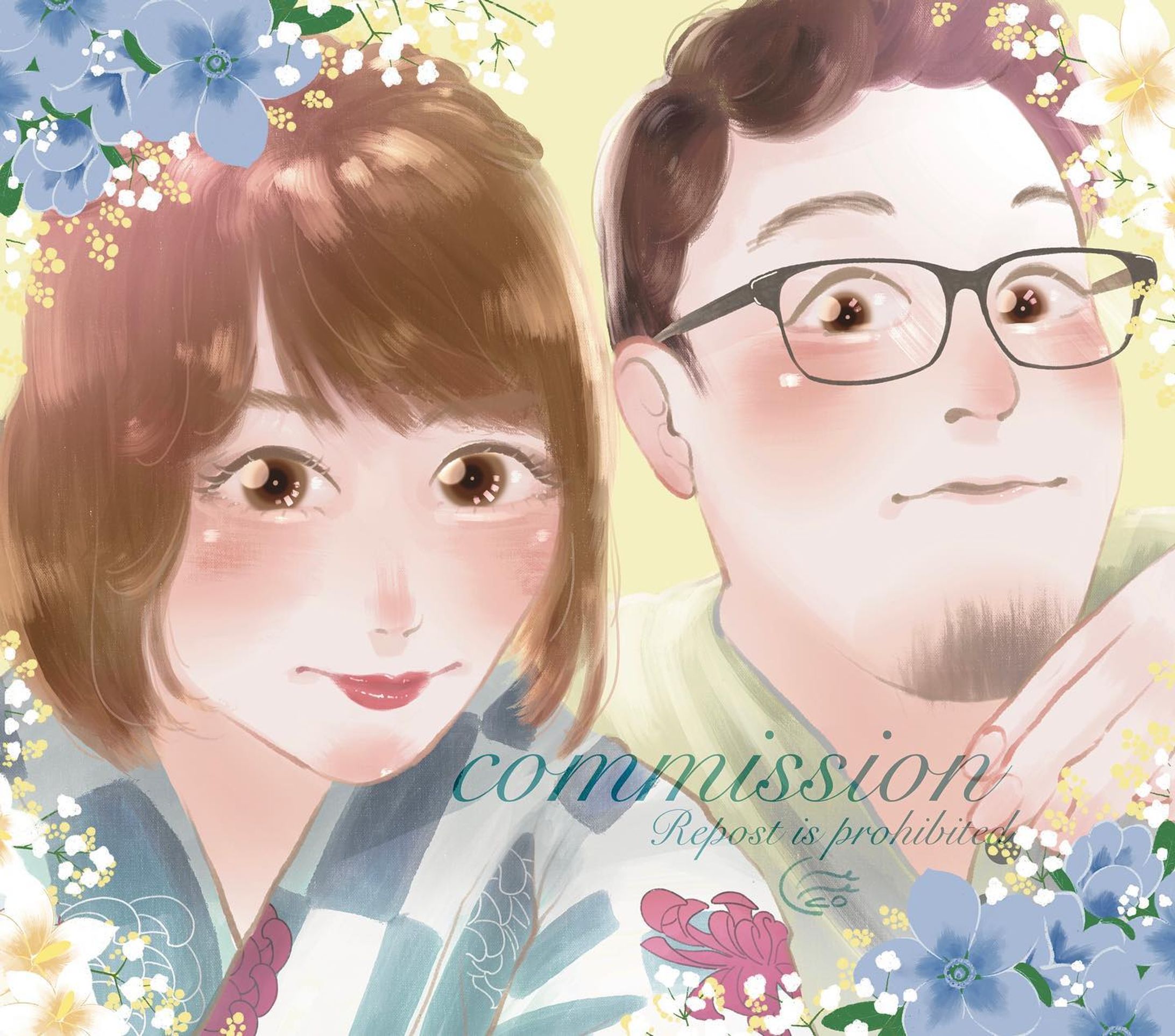 ✼••┈┈••✼••┈┈••✼••┈┈••✼••┈┈••✼

有償依頼頂きありがとうございます✨🙇‍♀️

ご友人からのプレゼントとして
ご夫婦の結婚記念似顔絵イラストを
描かせて頂きました🤍🕊🏳️💍

ご使用したお花のイラストは

💙ブルースター→幸福な愛、信じ合う心
🧡クチナシ→とても幸せ、喜びを運ぶ
🤍かすみ草→幸福、無邪気
💛菜の花→快活な愛

結婚記念という事と
おちゃめな旦那様と
素敵な奥様にとてもピッタリなお花を選びました✨🌸*･

これからも
幸せな生活が続きますようにと願いを込めて描かせて頂きました😌🙏💫

ご依頼頂き有難うございました🙇‍♀️

引き続き
いつでもご依頼受け付けておりますので
気になる方はDMにてご相談ください🧸💌

 #有償依頼  #有償イラスト  #有償依頼受付中  #似顔絵  #似顔絵オーダー  #似顔絵イラスト  #イラスト  #イラストグラム  #イラストグラム  #illustration  #procreate  #commission  #無断転載禁止  #結婚  #結婚記念日  #結婚式  #結婚記念日おめでとう  #結婚イラスト  #ご夫婦  #ご夫婦イラスト  #ブルースター  #クチナシ  #かすみ草  #菜の花  #ブーケ #花言葉  #プレゼント-1