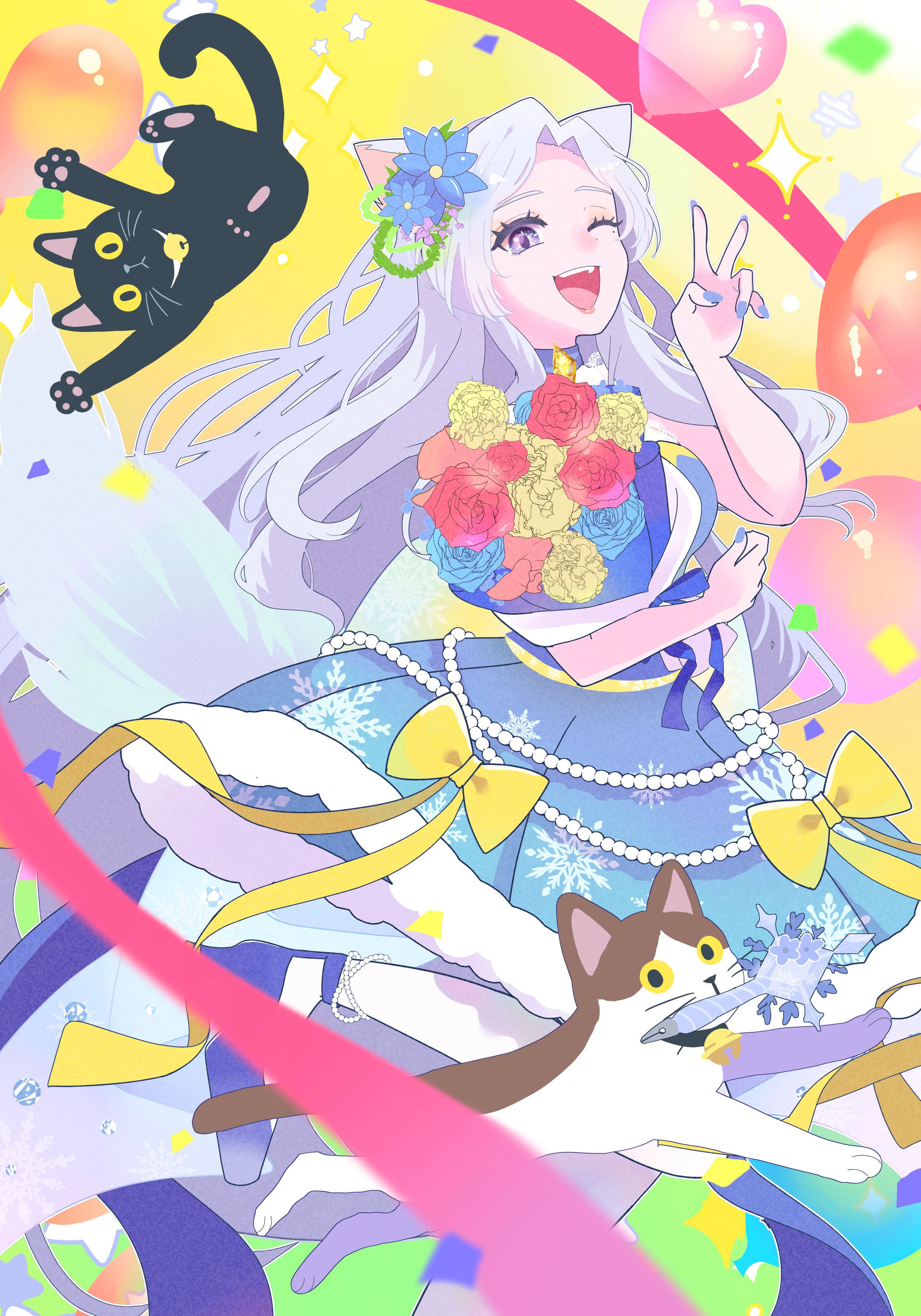 【Skeb】白六華あんな様【記念イラスト】-1