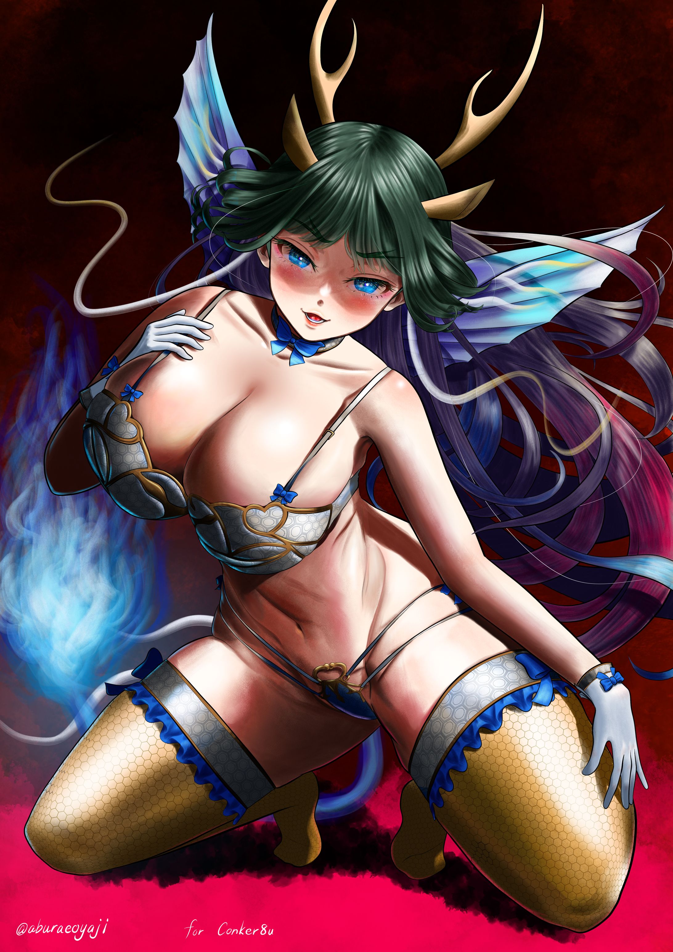 ランジェリー麒麟様(有償依頼絵)-1