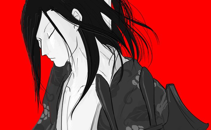 illustration、百合