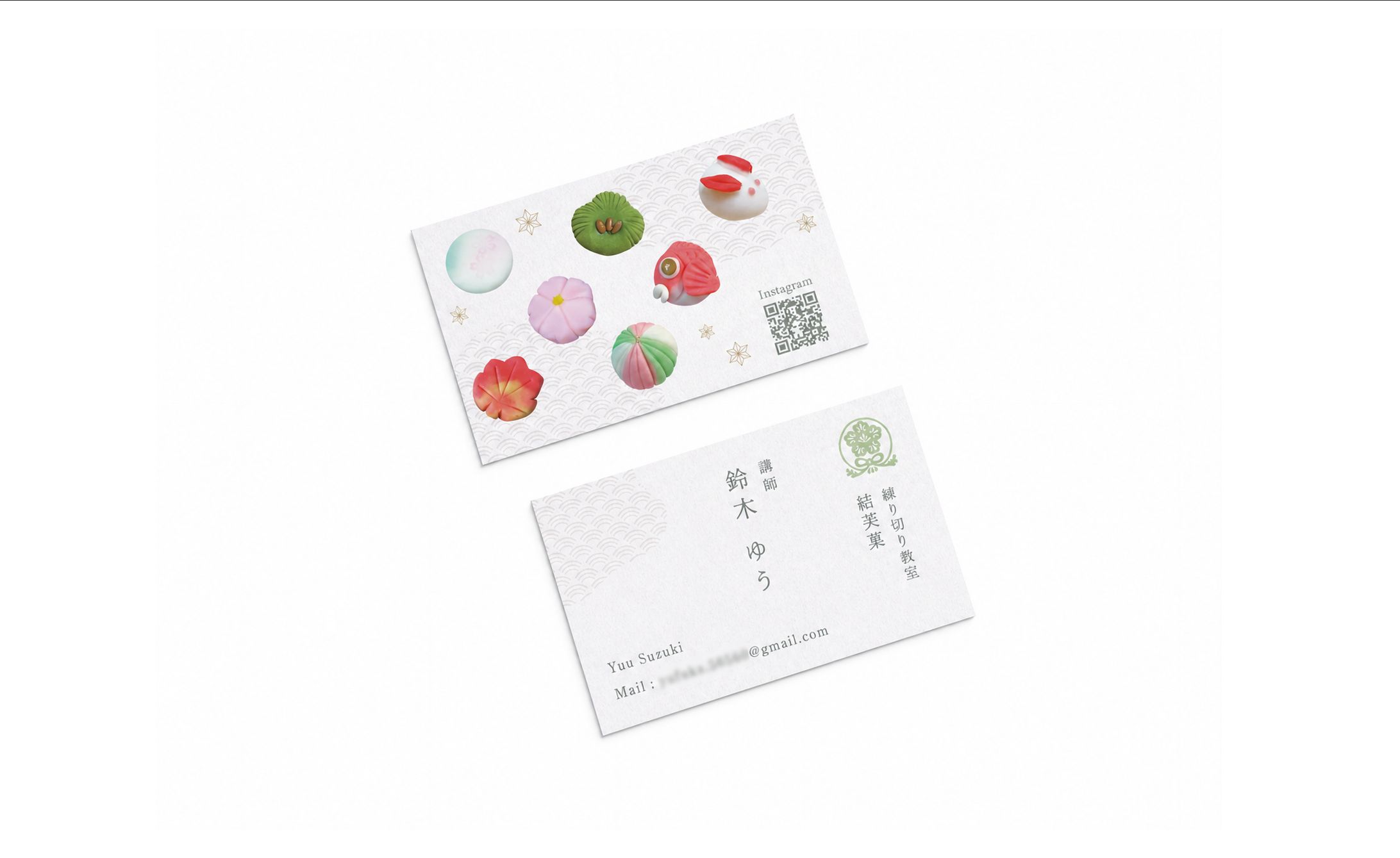 【名刺】練り切り教室 結芙菓 様-1