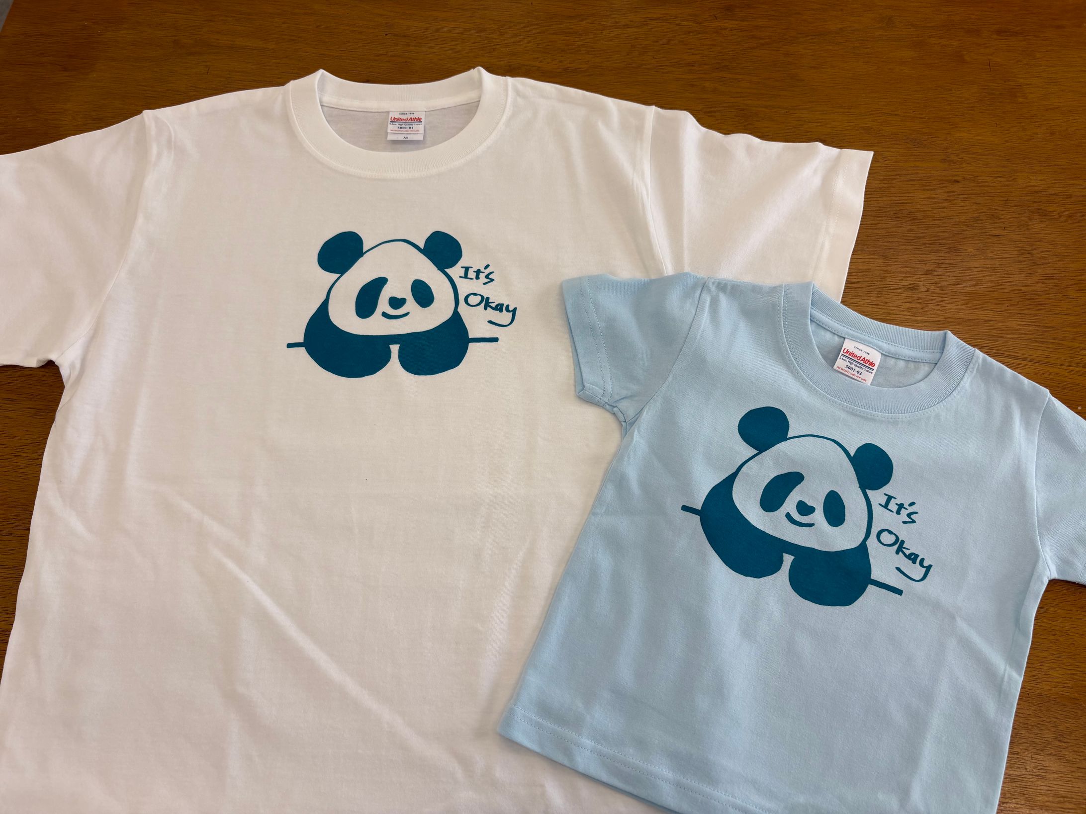 【シルクスクリーン】パンダTシャツ It’s okay.-1