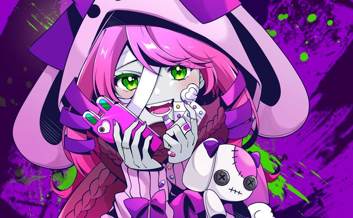 リリぴ様　「病み垢ステロイド」　歌ってみた動画用イラスト