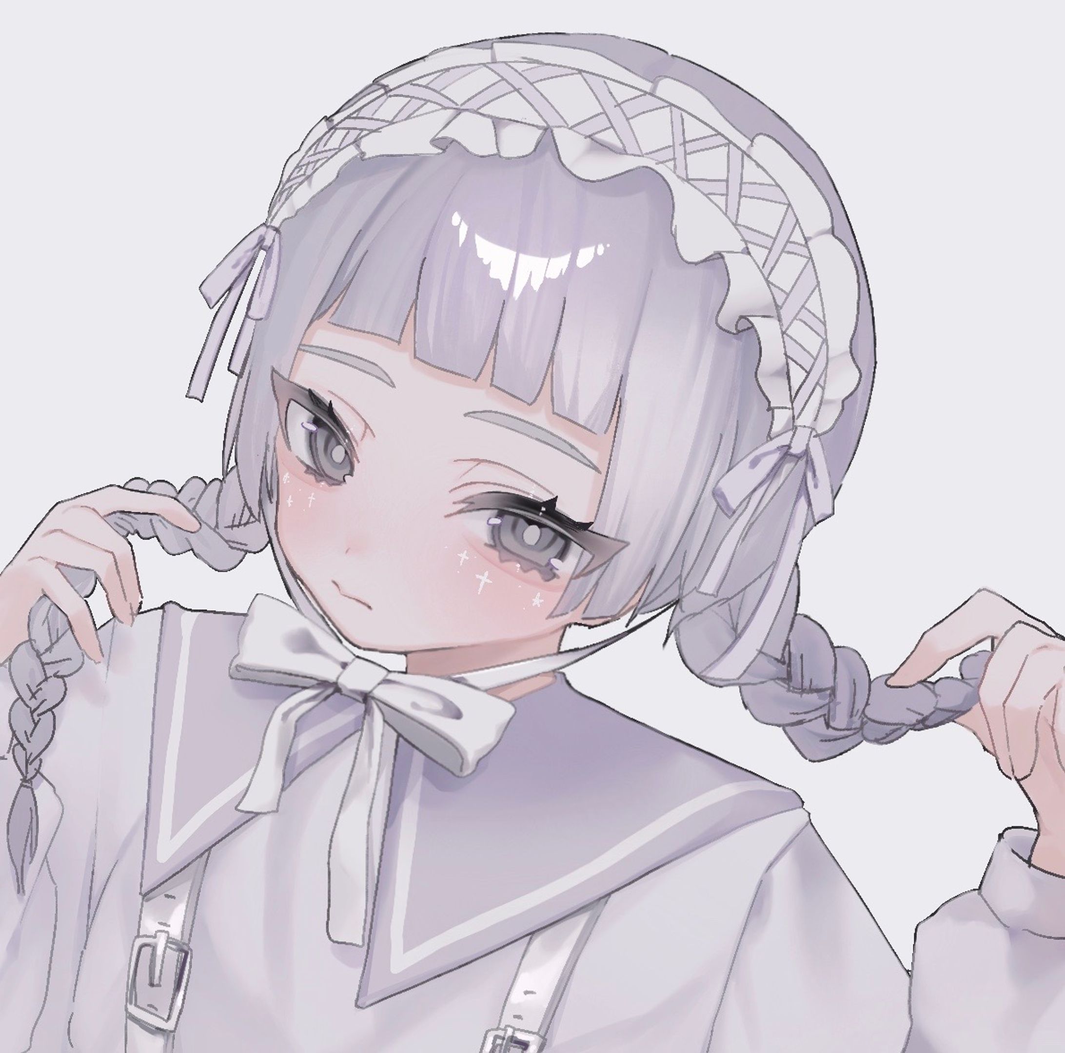 三つ編み少女/創作-1