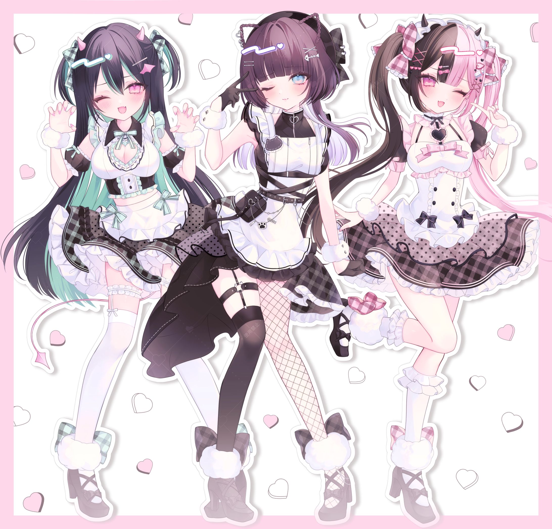 閻魔あこ× Sh¡O × 結愛みりん / POP IN 2 歌ってみたMVイラスト-1