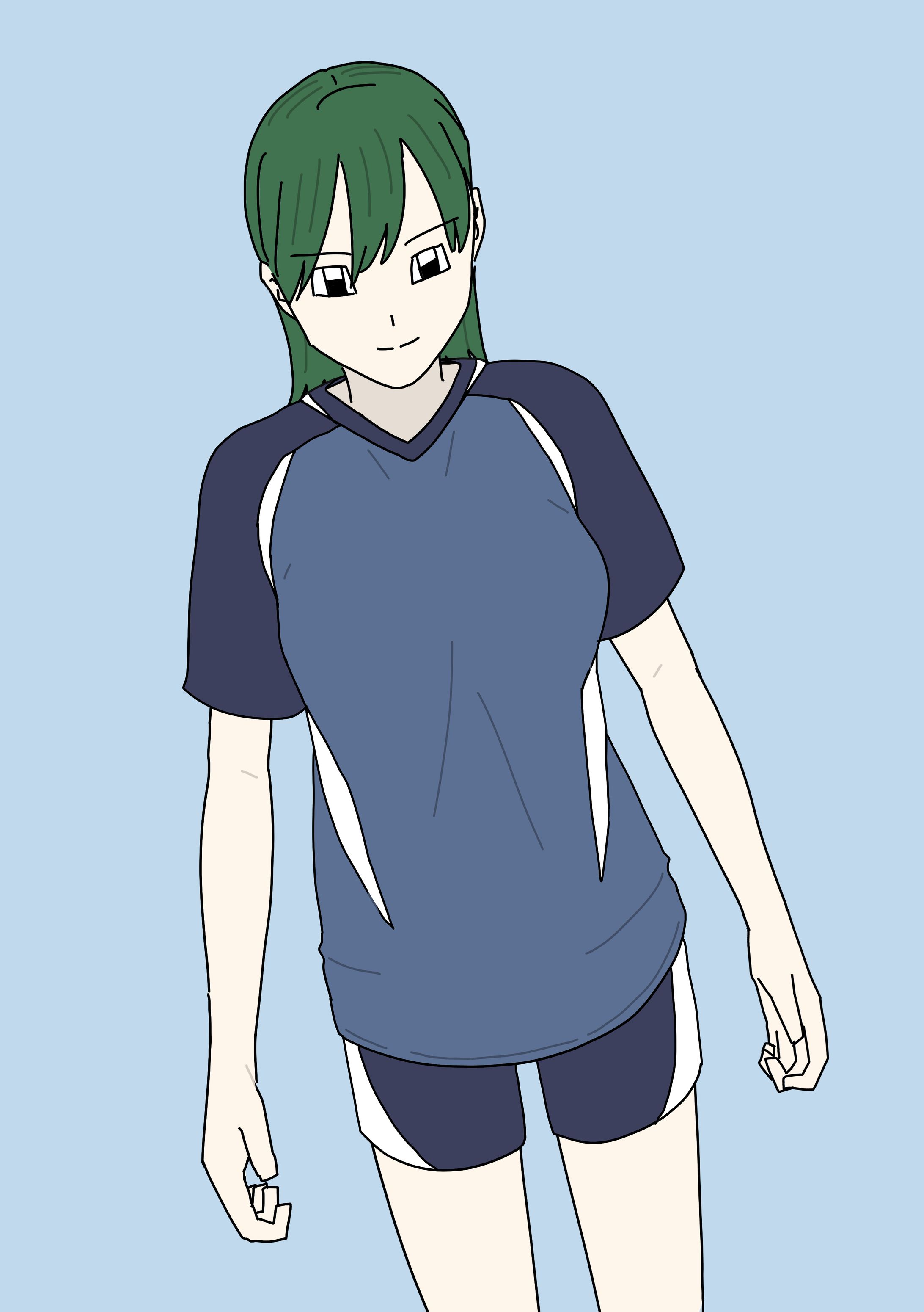 スポーツウェアの女の子-1