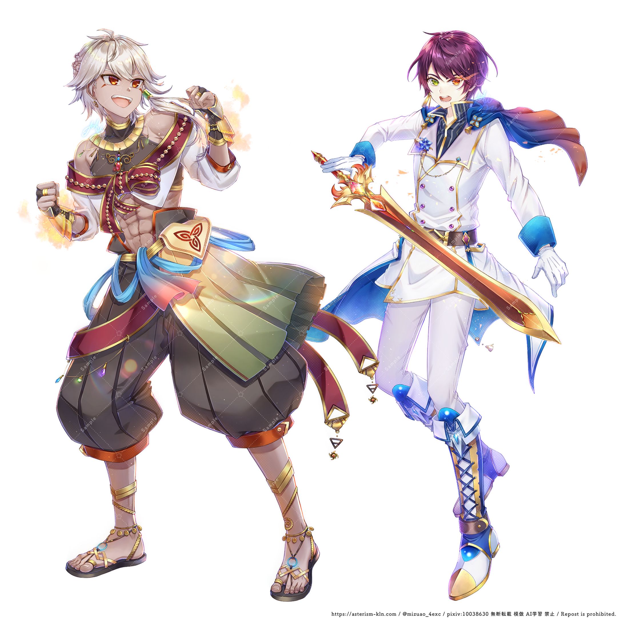 イラスト】立ち絵 男性キャラクター 14種