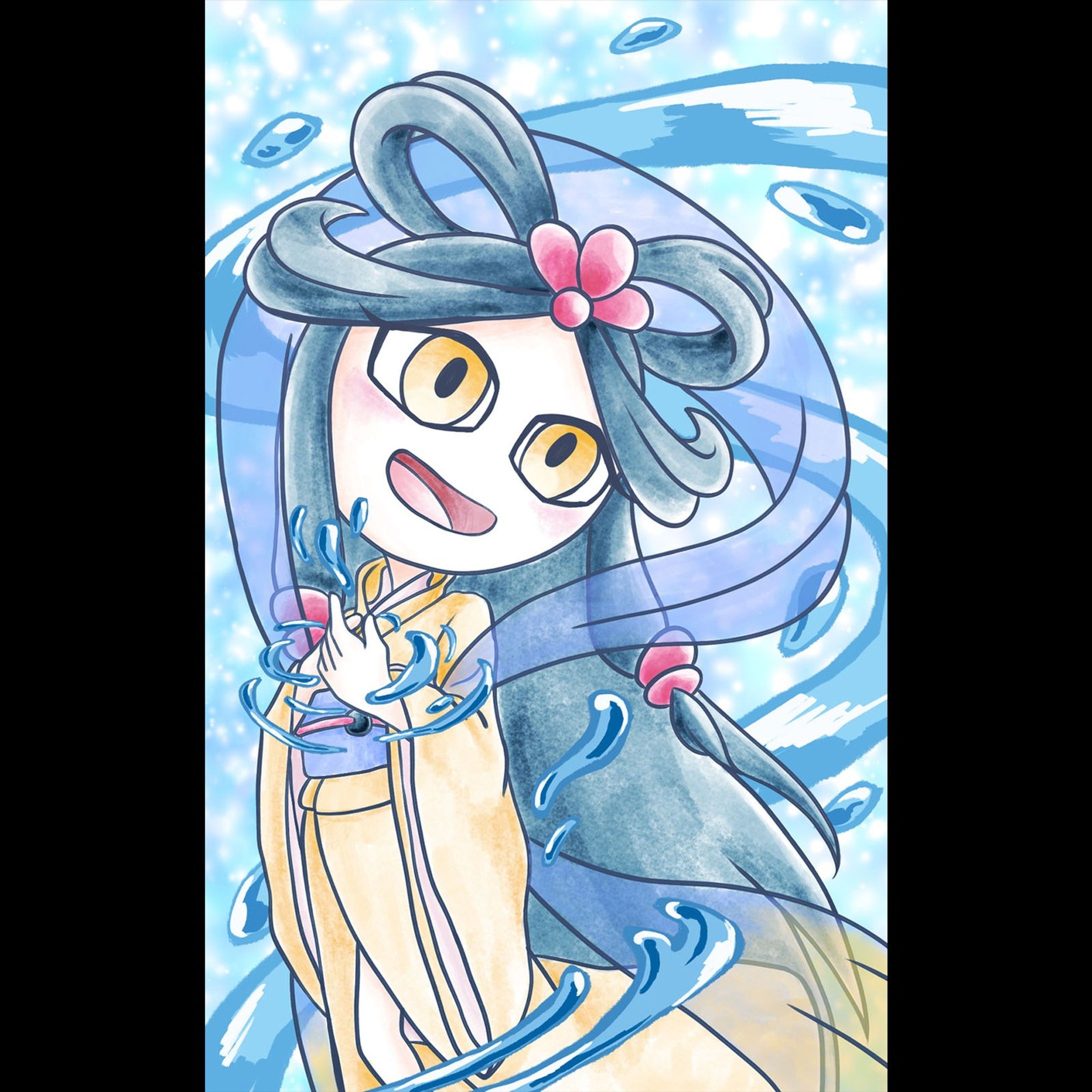 deviantartのアートチャレンジのために描いてみたイラストです。
DAのイベント初めて参加するからワクワク

#favoritespell #deviantart #illustration #water #magic #artchallenge #girl #kimono #cute #kawaii #clipstudiopaint-1