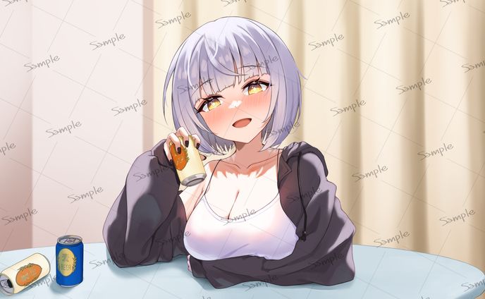 天羽イナ様　配信サムネイルイラスト