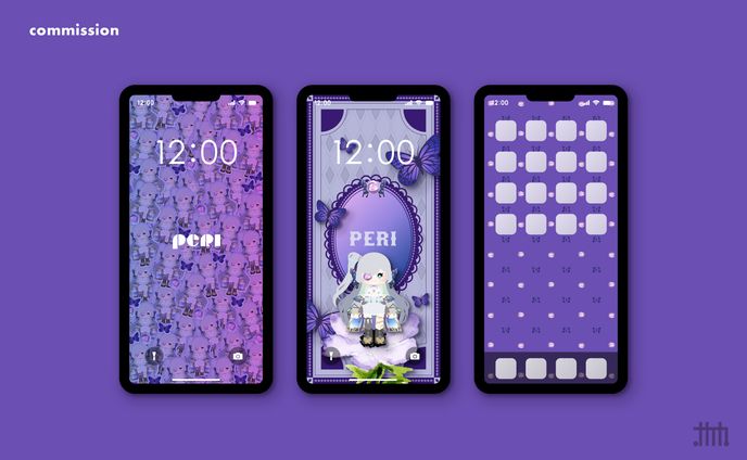 【skeb】Vtuber Peri様 スマホ壁紙