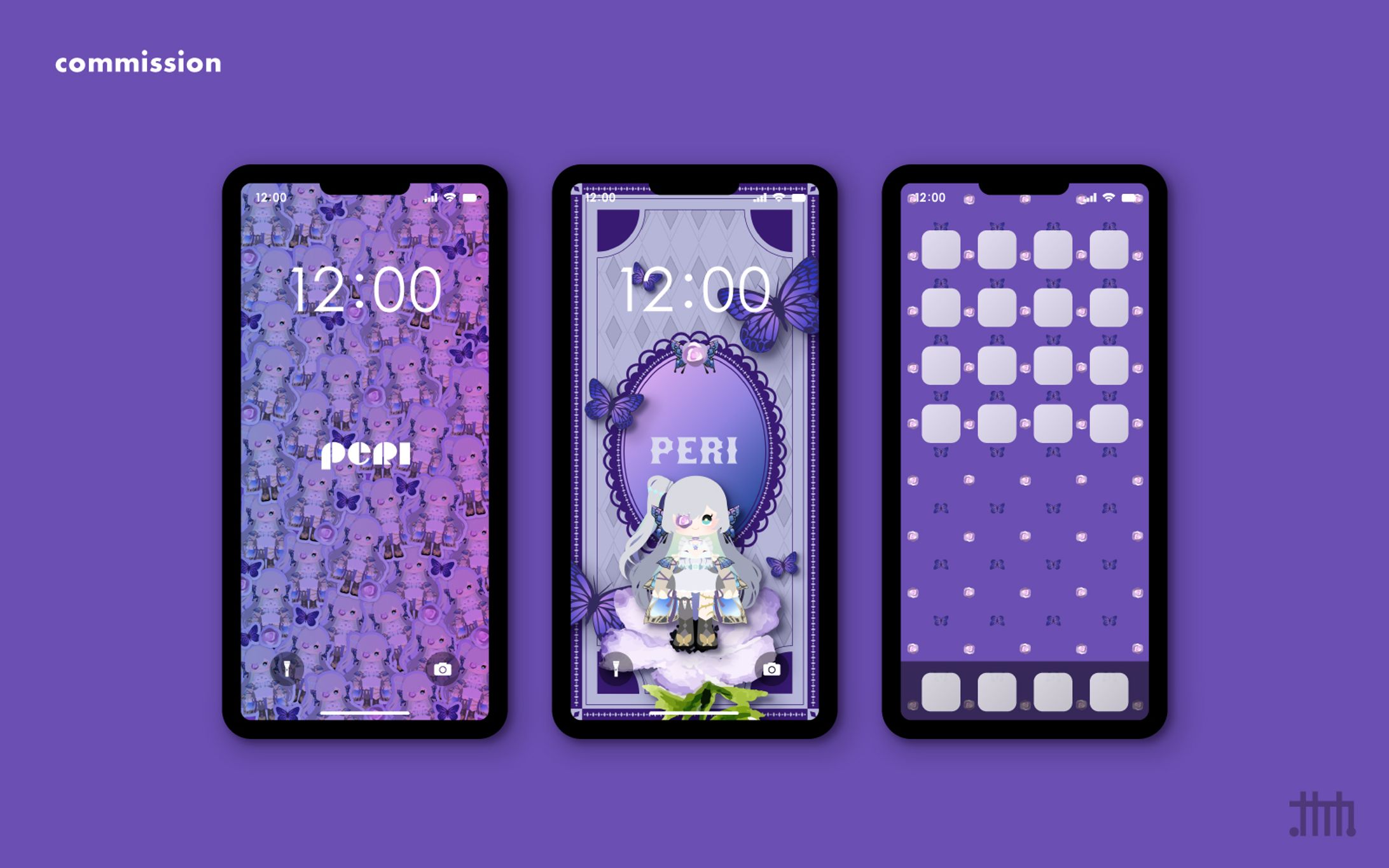 【skeb】Vtuber Peri様 スマホ壁紙-1