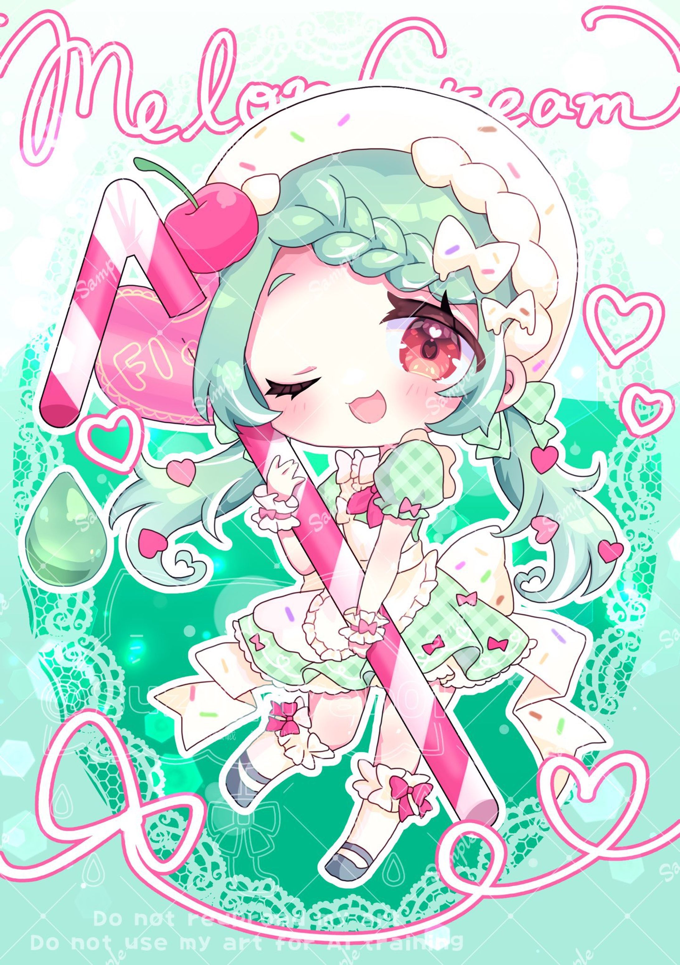 メロンクリームソーダの女の子-1