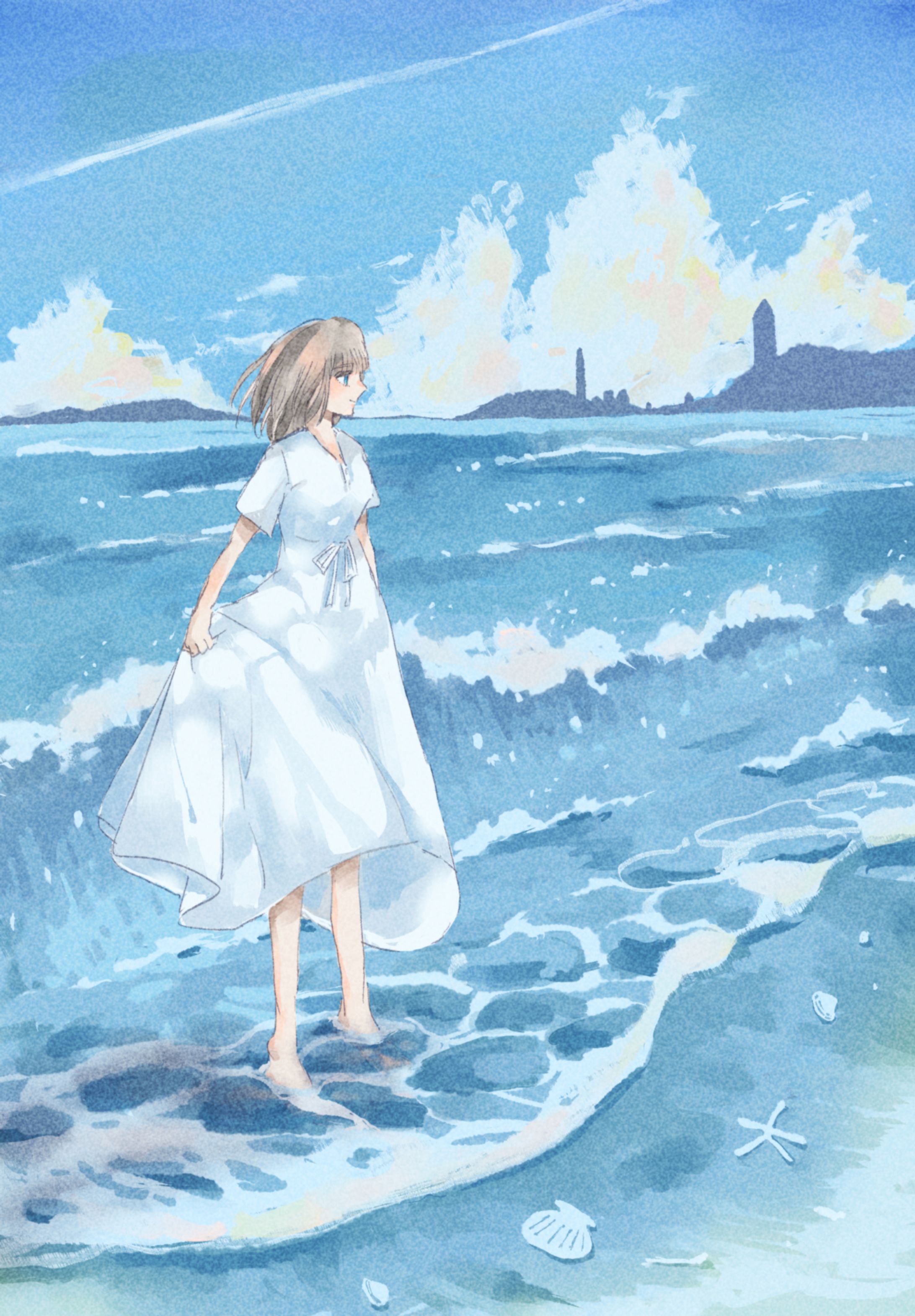 海と少女-1