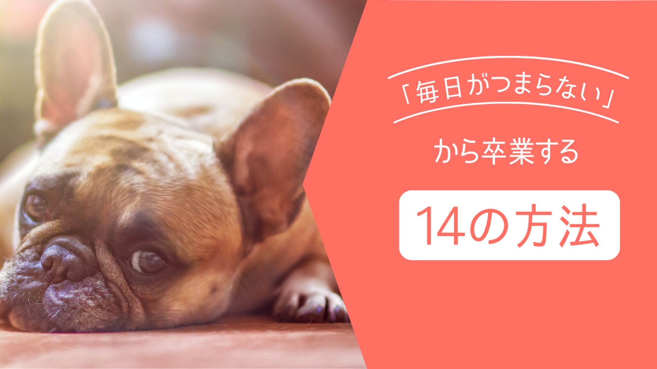 「毎日がつまらない」 から卒業する14の方法-1