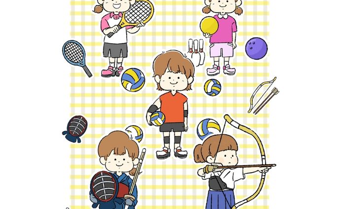 部活イラスト（女の子）