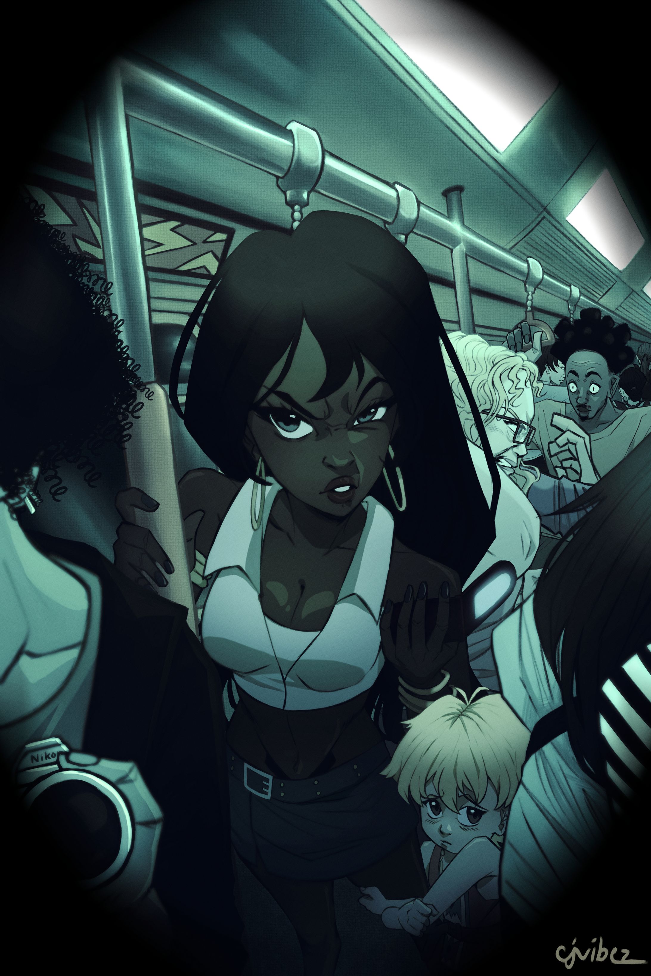 michiko n hatchin on train-1