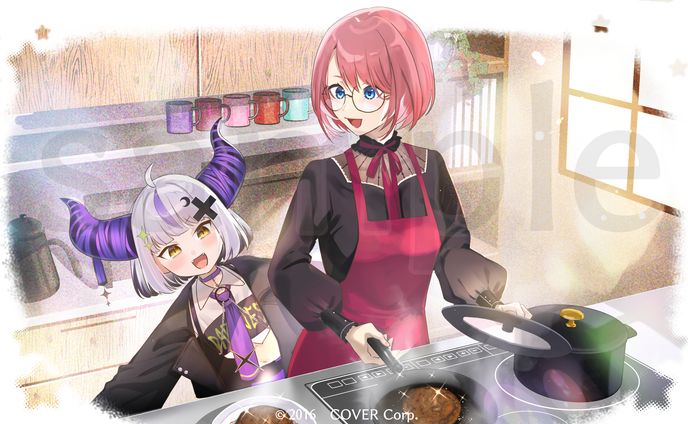 ホロライブ様　「#ラプ様とルイで料理する」サムネイルイラスト