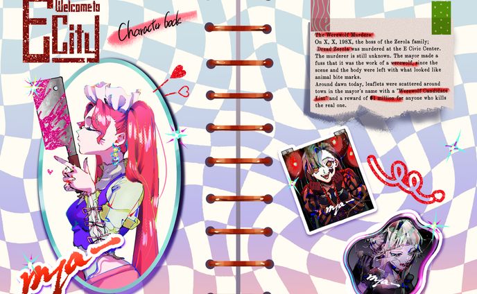 【イラスト集・漫画】Wellcome to E-City Character book