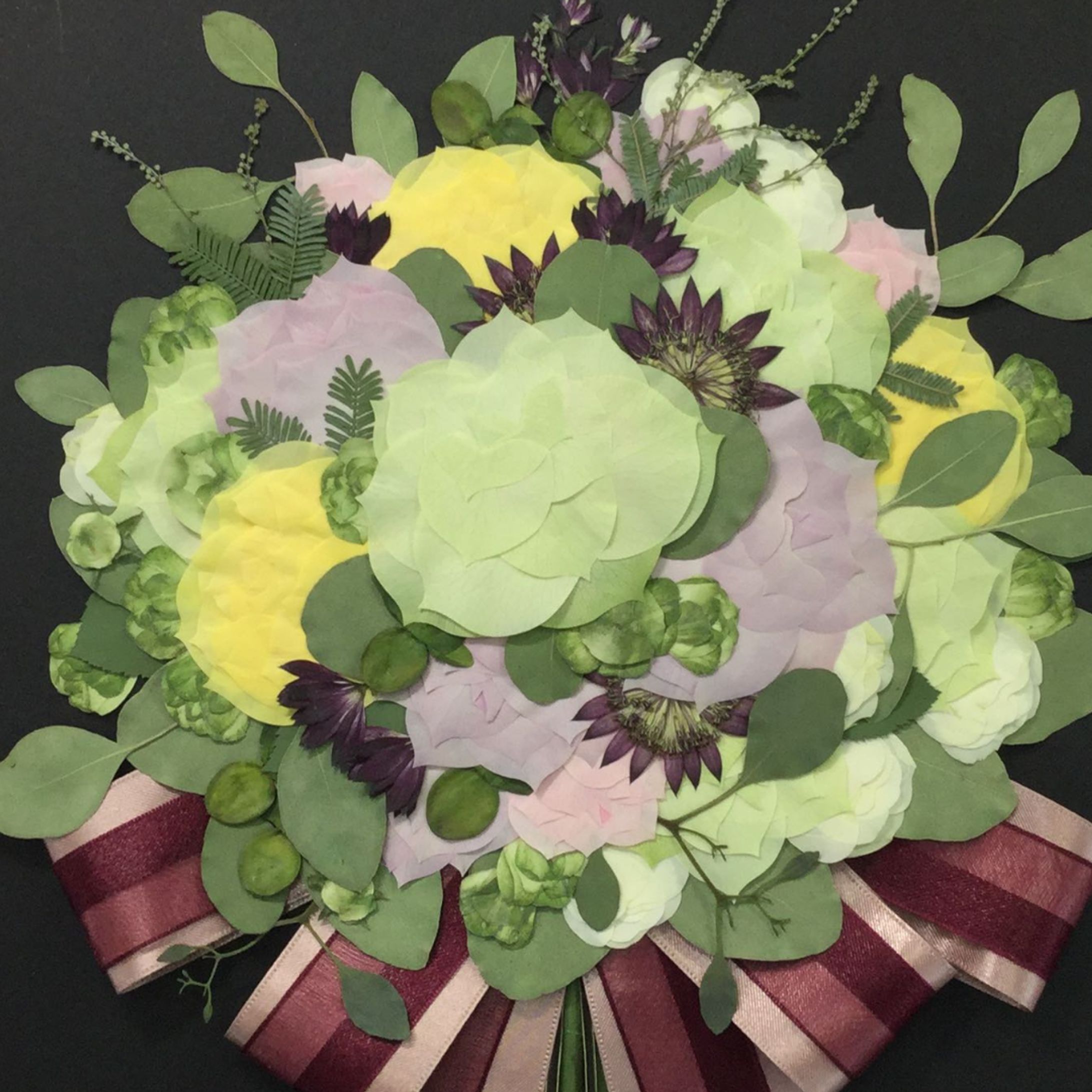 【ぶるーむ】ブーケ花束保存※押し花アート-1