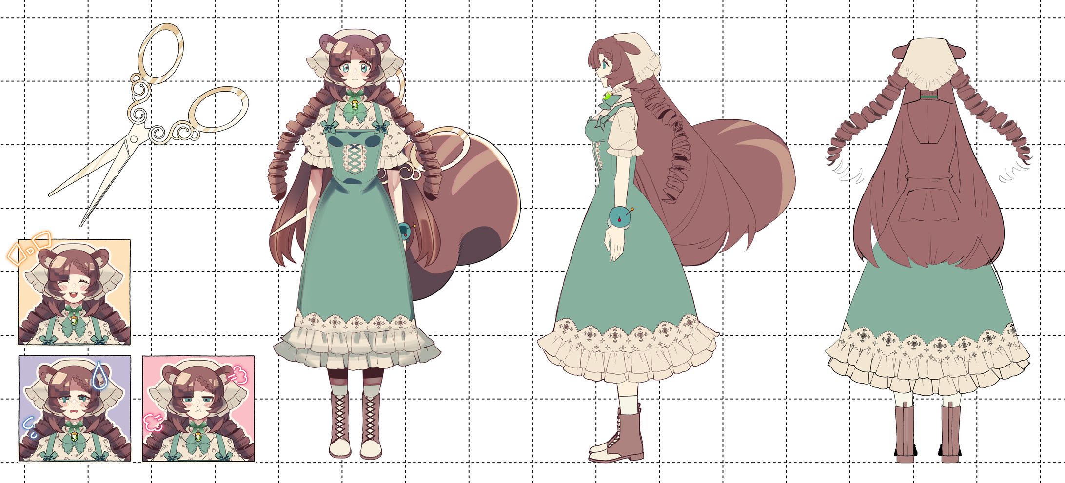 三面図(針立ミュム様)＋イラスト-1