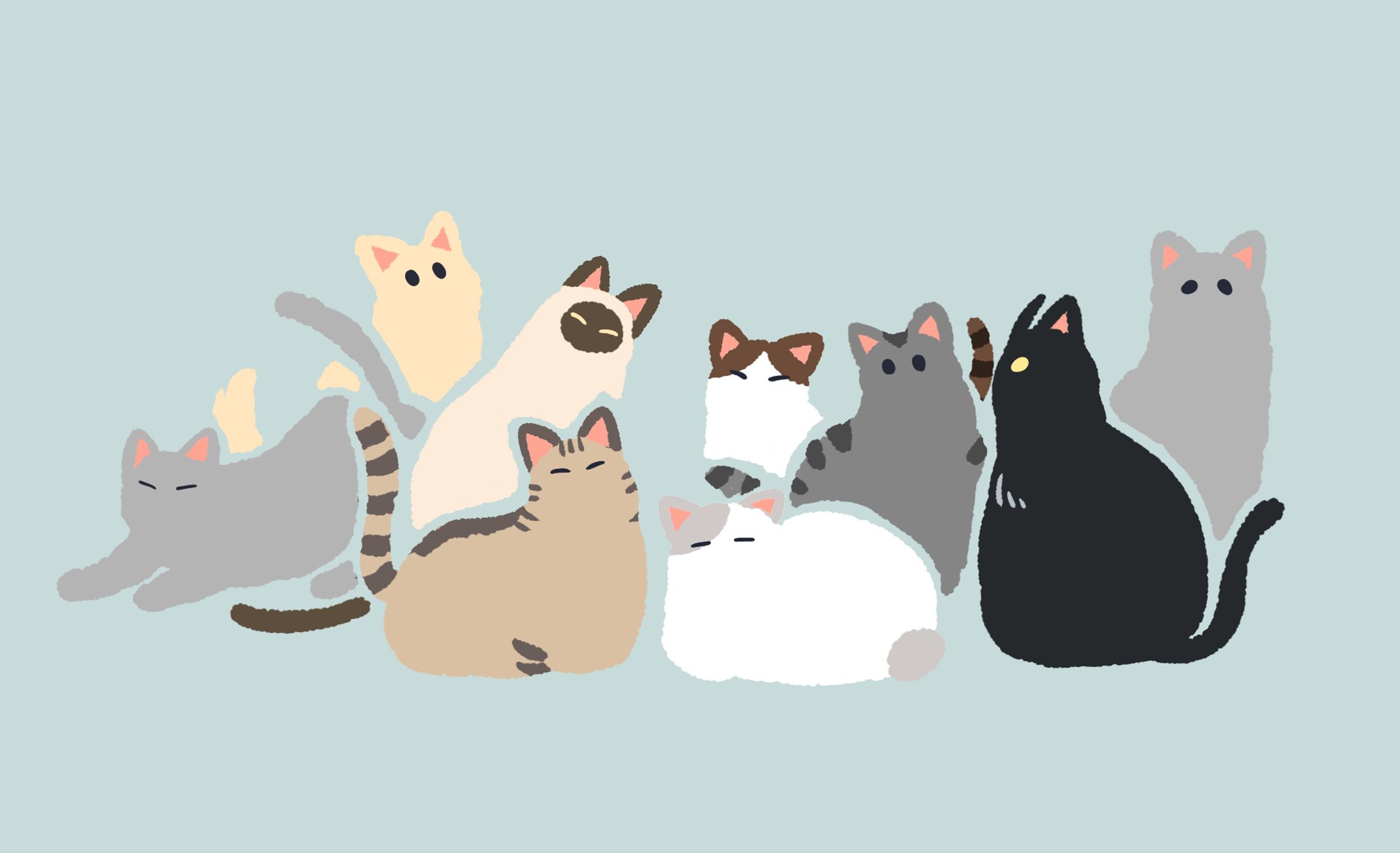 イラスト　猫-1