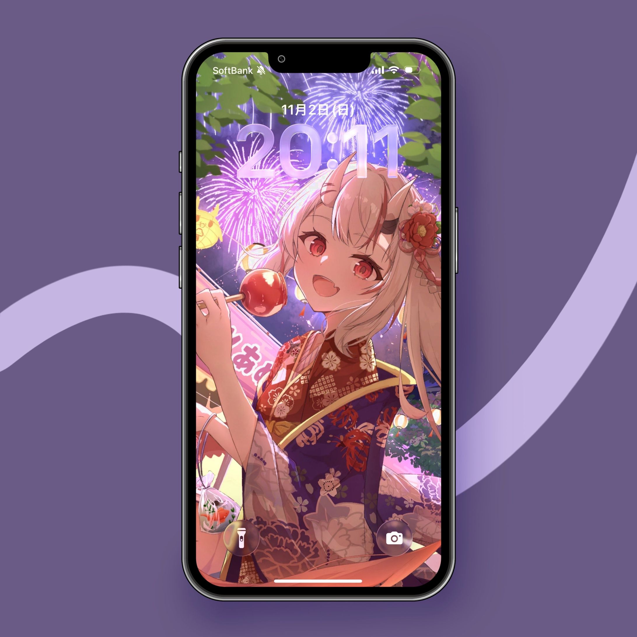 iPhone用壁紙　百鬼あやめ-1