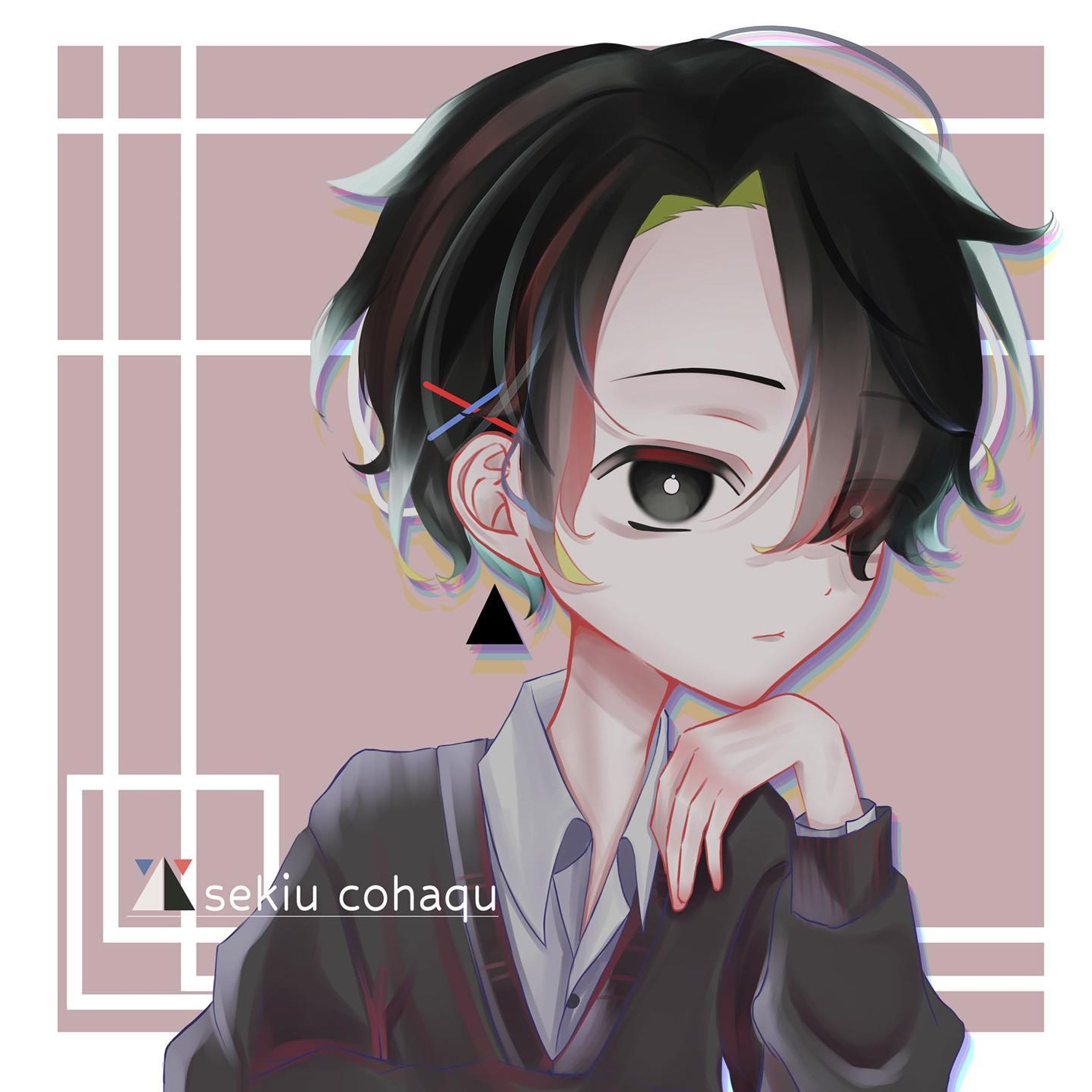oc
 #かわいい
 #イラスト
 #絵柄が好みって人にフォローされたい 
 #黒髪男子 
 #カーディガン男子 
※無断転載、無断使用、AI学習禁止※-1