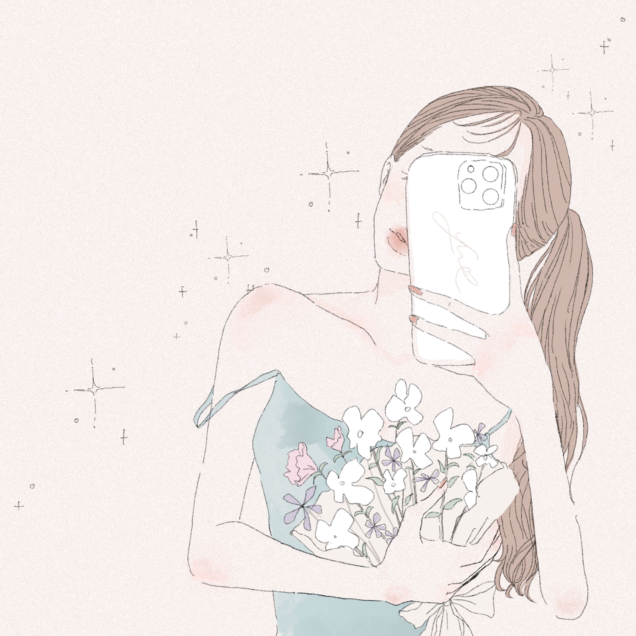 【サンプル】ナチュラル水彩風タッチ-1