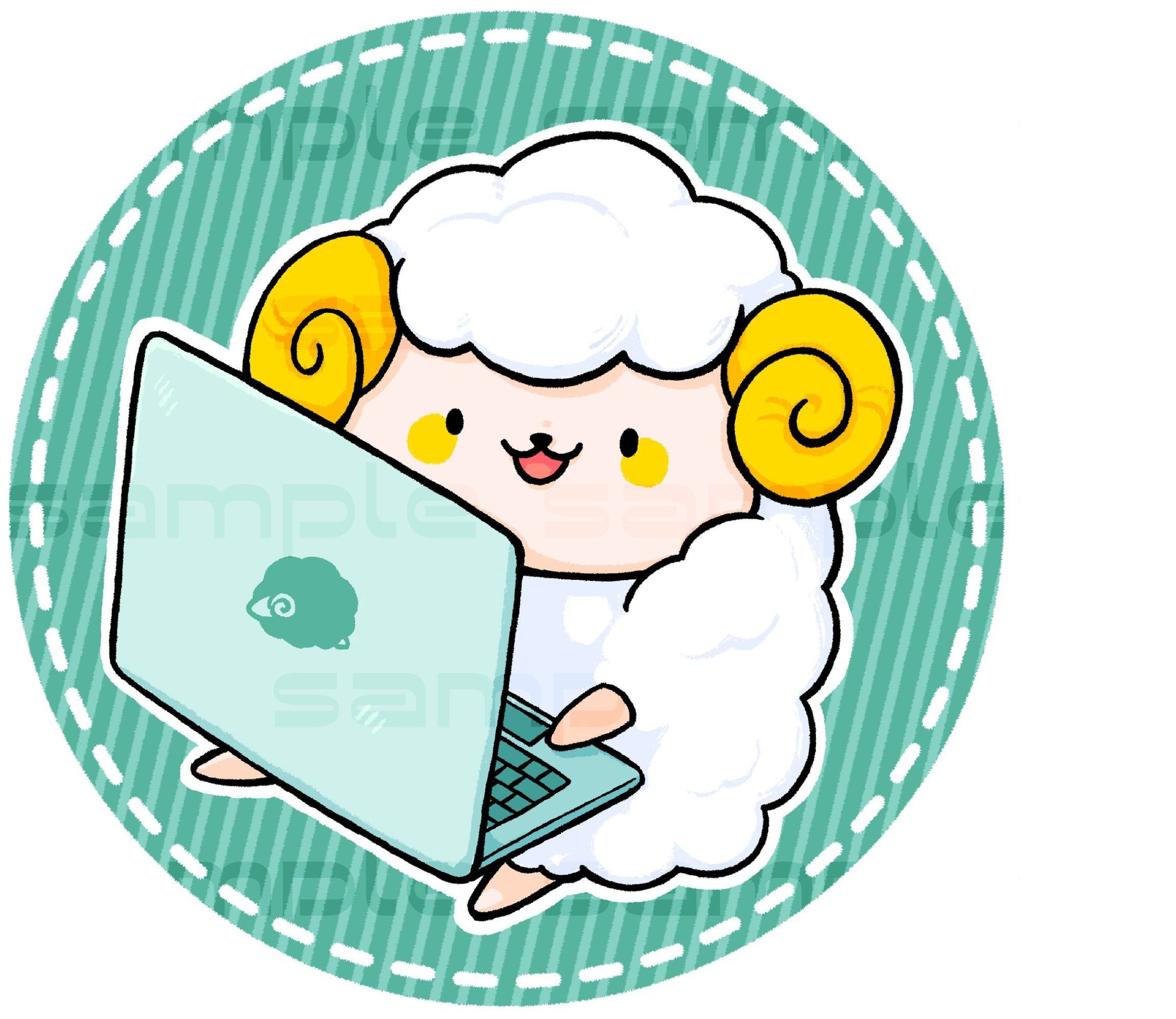 【ご依頼】アイコン｜ひつじ×PC-1