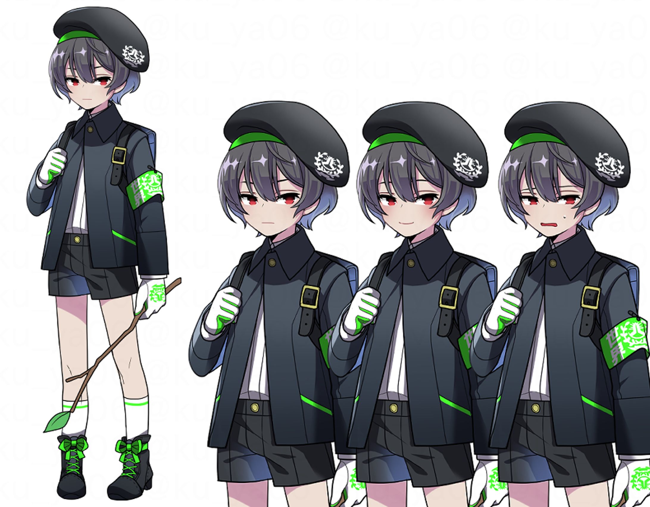 オリジナル/TRPG用キャラ立ち絵＆表情差分②-1