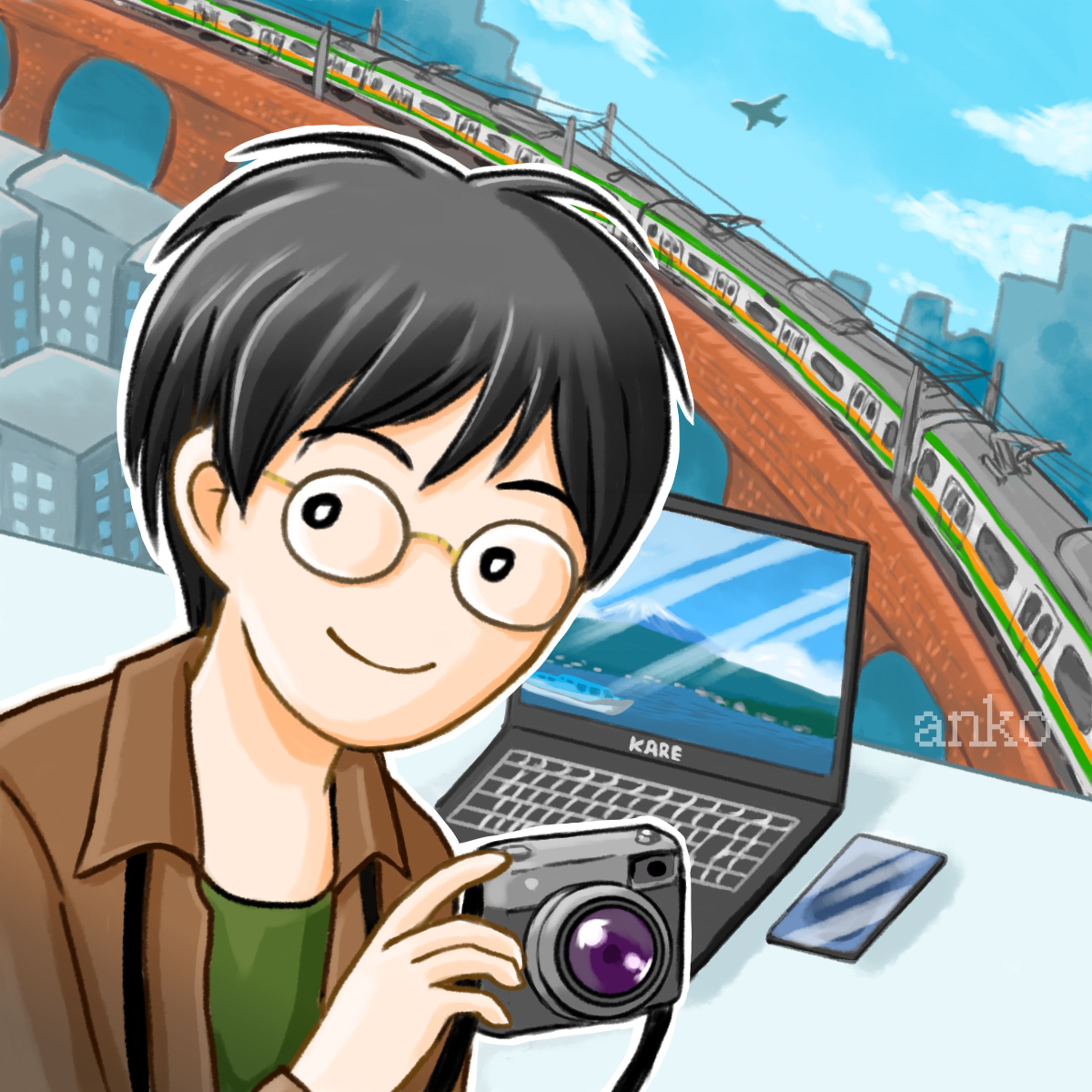 電車と色々なガジェットアイコン-1