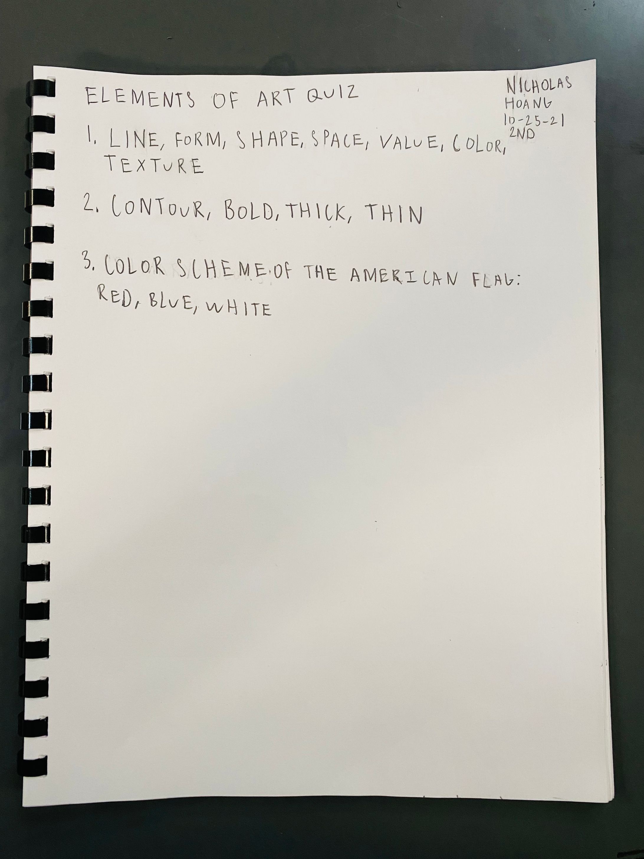 Elements of Art Quiz-1